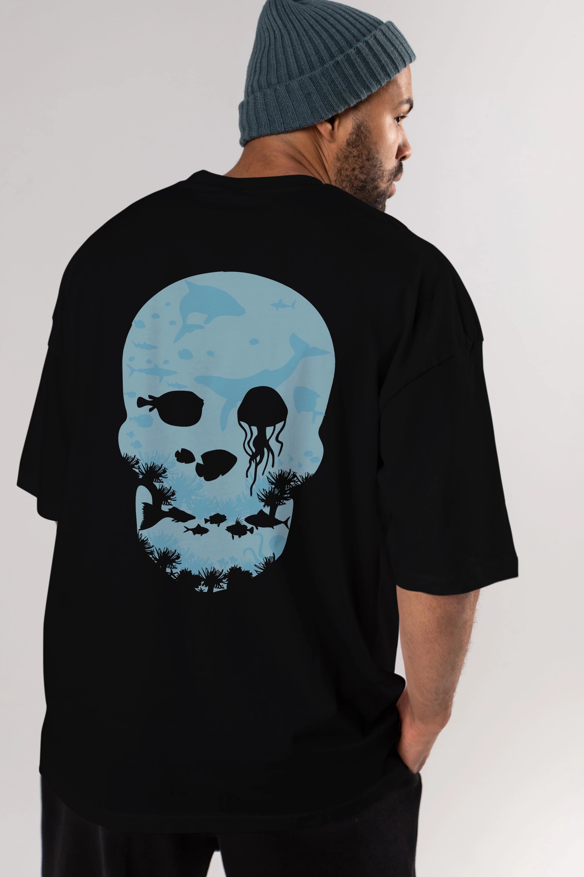 Dead Sea Arka Baskılı Oversize t-shirt %100 pamuk Erkek Kadın Unisex
