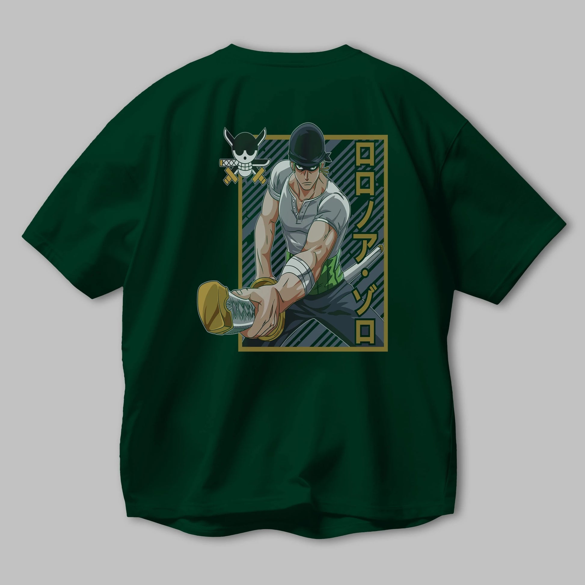 RORONOA ZORO Anime Arka Baskılı Oversize t-shirt Erkek Kadın Unisex