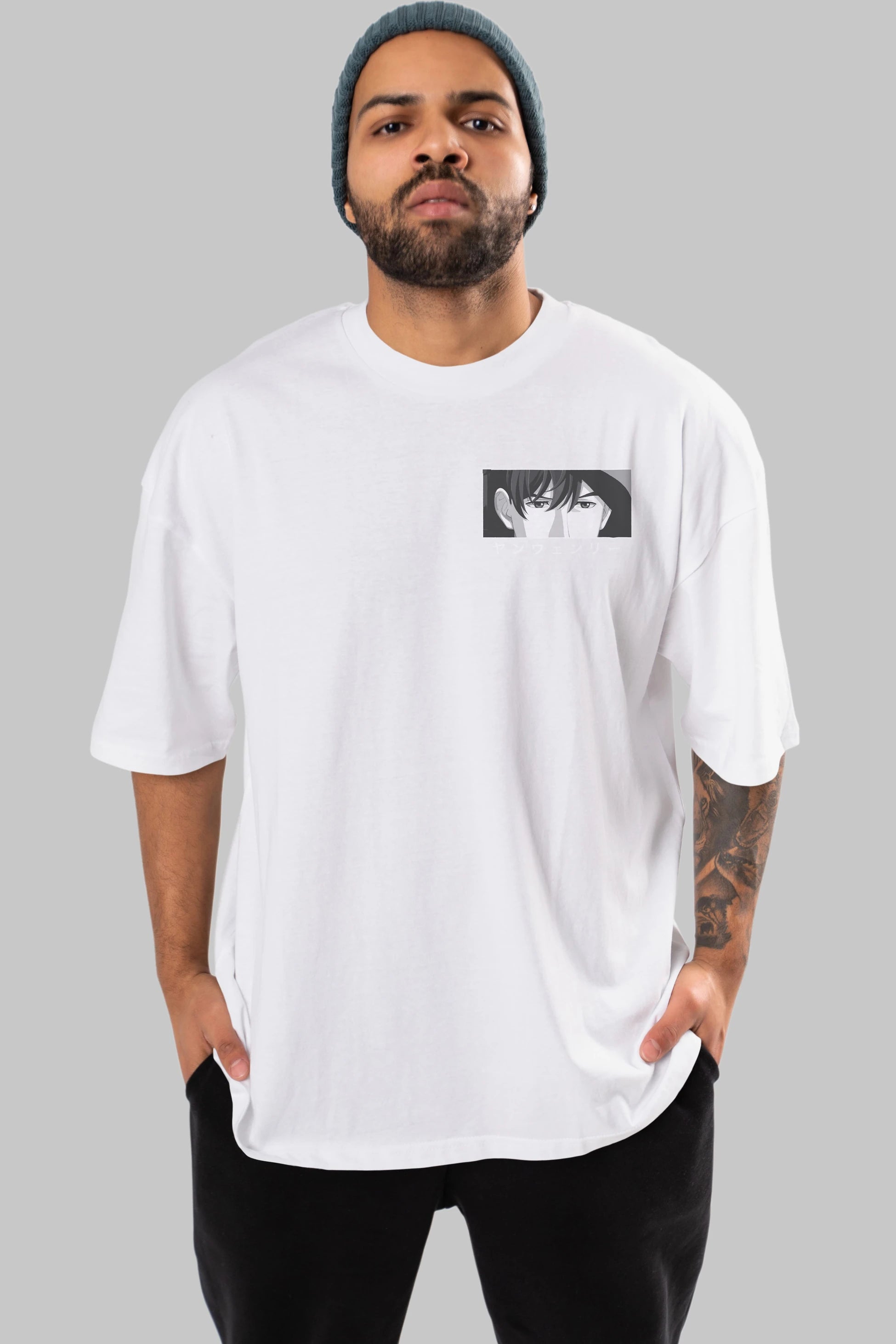 Wen-li Yang 1 Ön Sol Baskılı Oversize t-shirt Erkek Kadın Unisex %100 Pamuk Bisiklet Yaka tişort