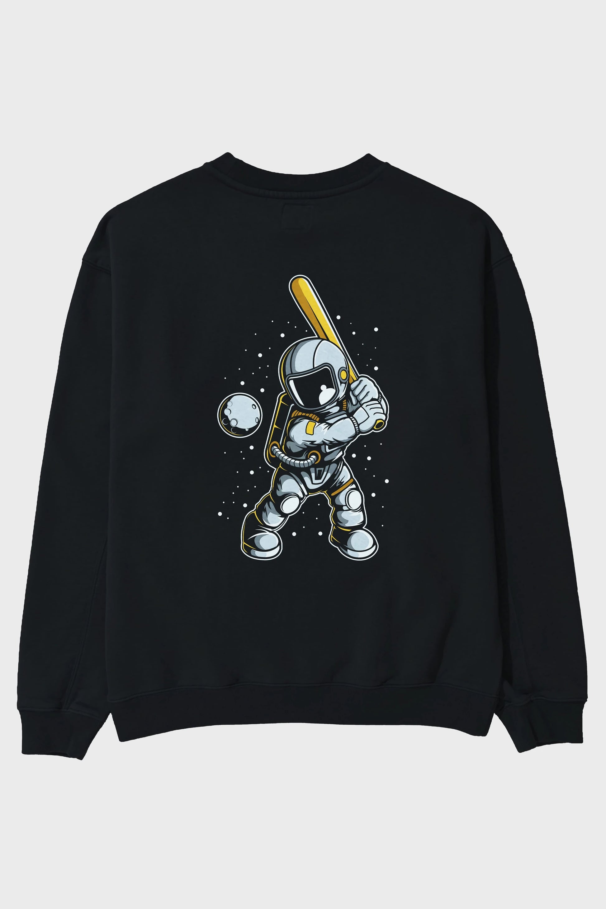 Astronaut Baseball Arka Baskılı Oversize Sweatshirt Erkek Kadın Unisex