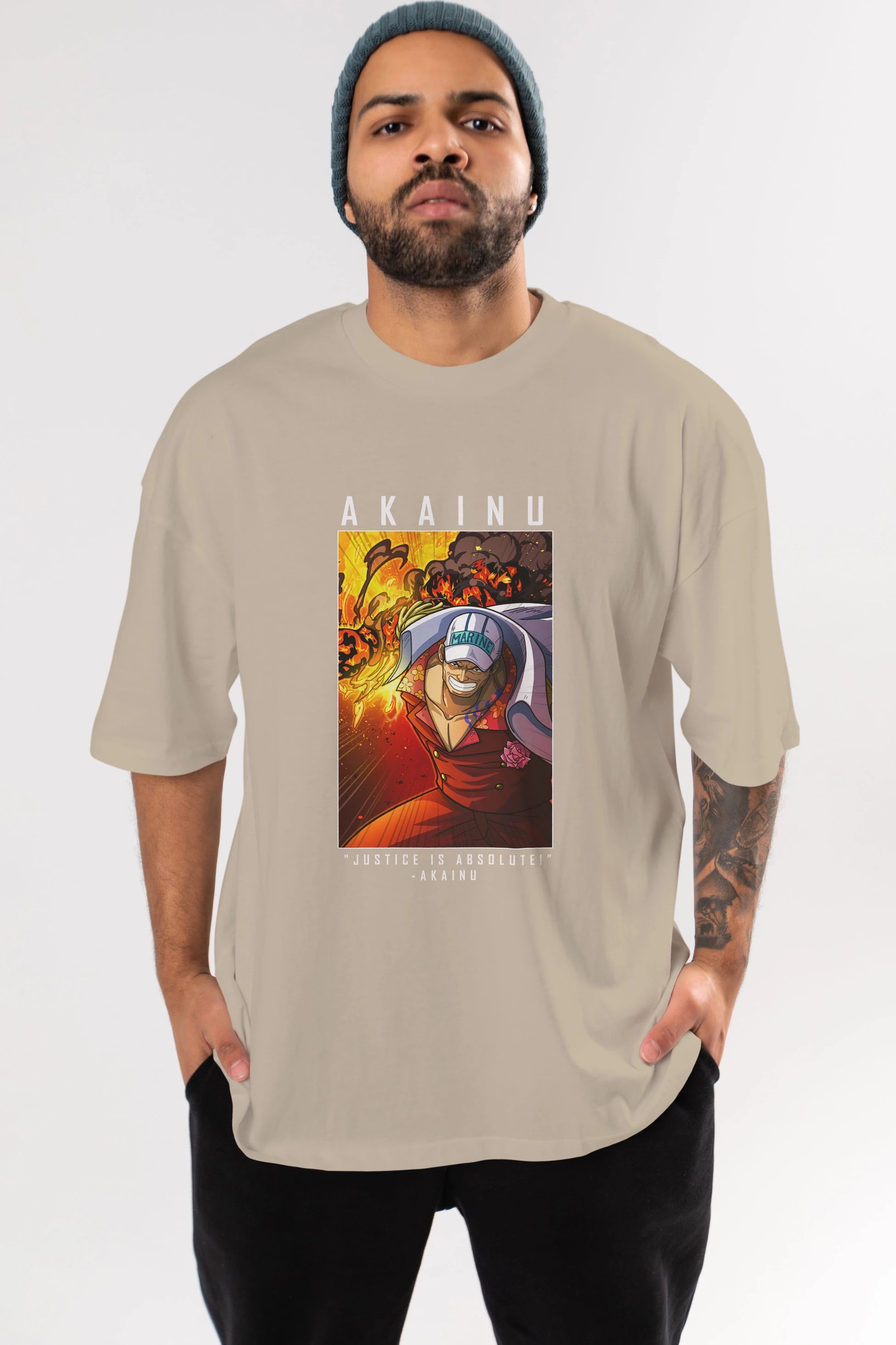 Sakazuki Anime Ön Baskılı Oversize t-shirt Erkek Kadın Unisex