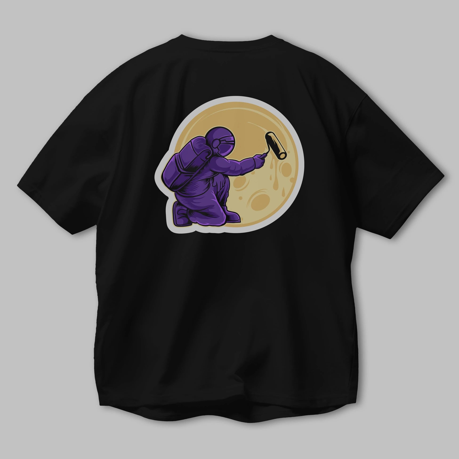 Astropaint Sticker Arka Baskılı Oversize t-shirt Erkek Kadın Unisex