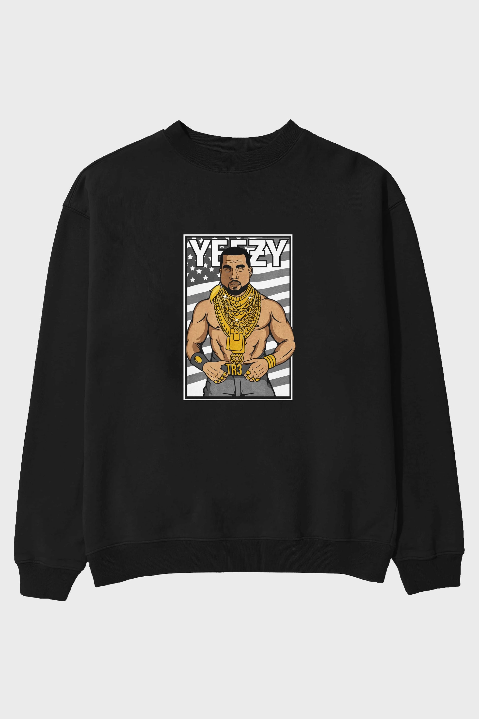 Mr.T Ön Baskılı Oversize Sweatshirt Erkek Kadın Unisex