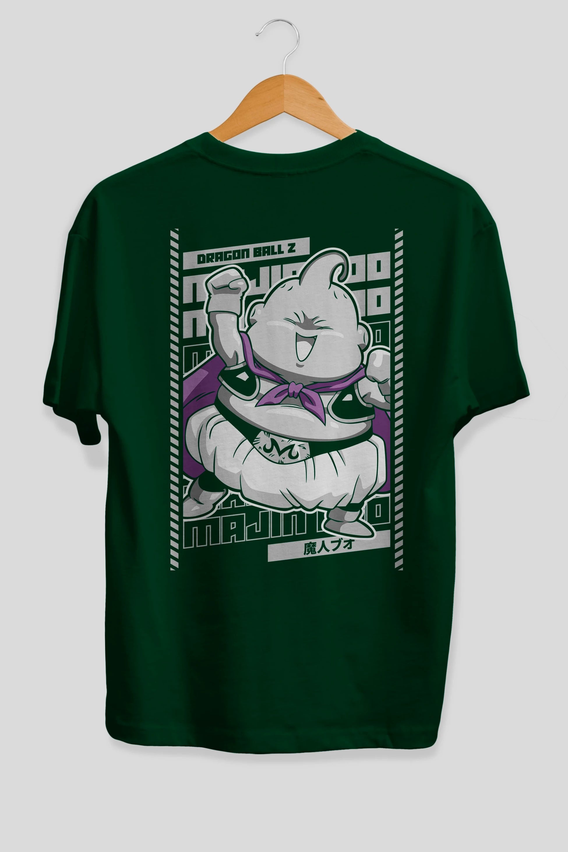 MAJIN BOO2 Anime Arka Baskılı Oversize t-shirt Erkek Kadın Unisex