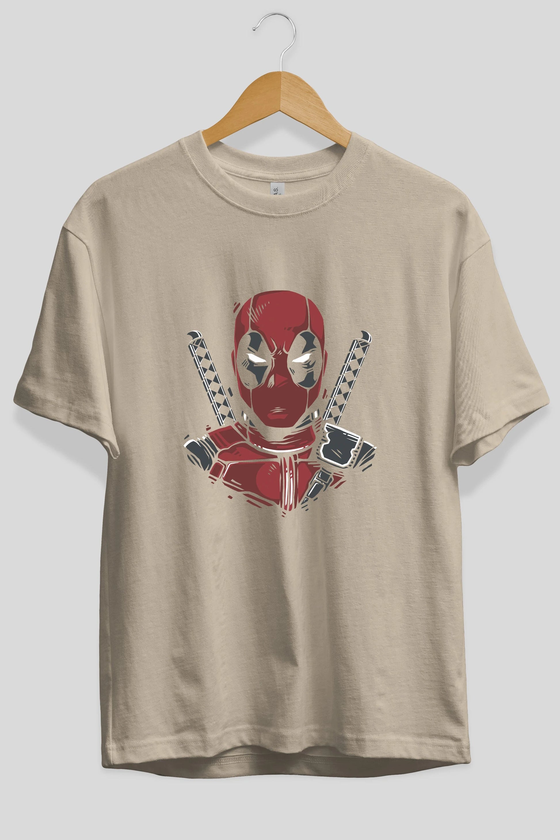 Deadpool (4) Ön Baskılı Oversize t-shirt Erkek Kadın Unisex %100 Pamuk Bisiklet Yaka tişort
