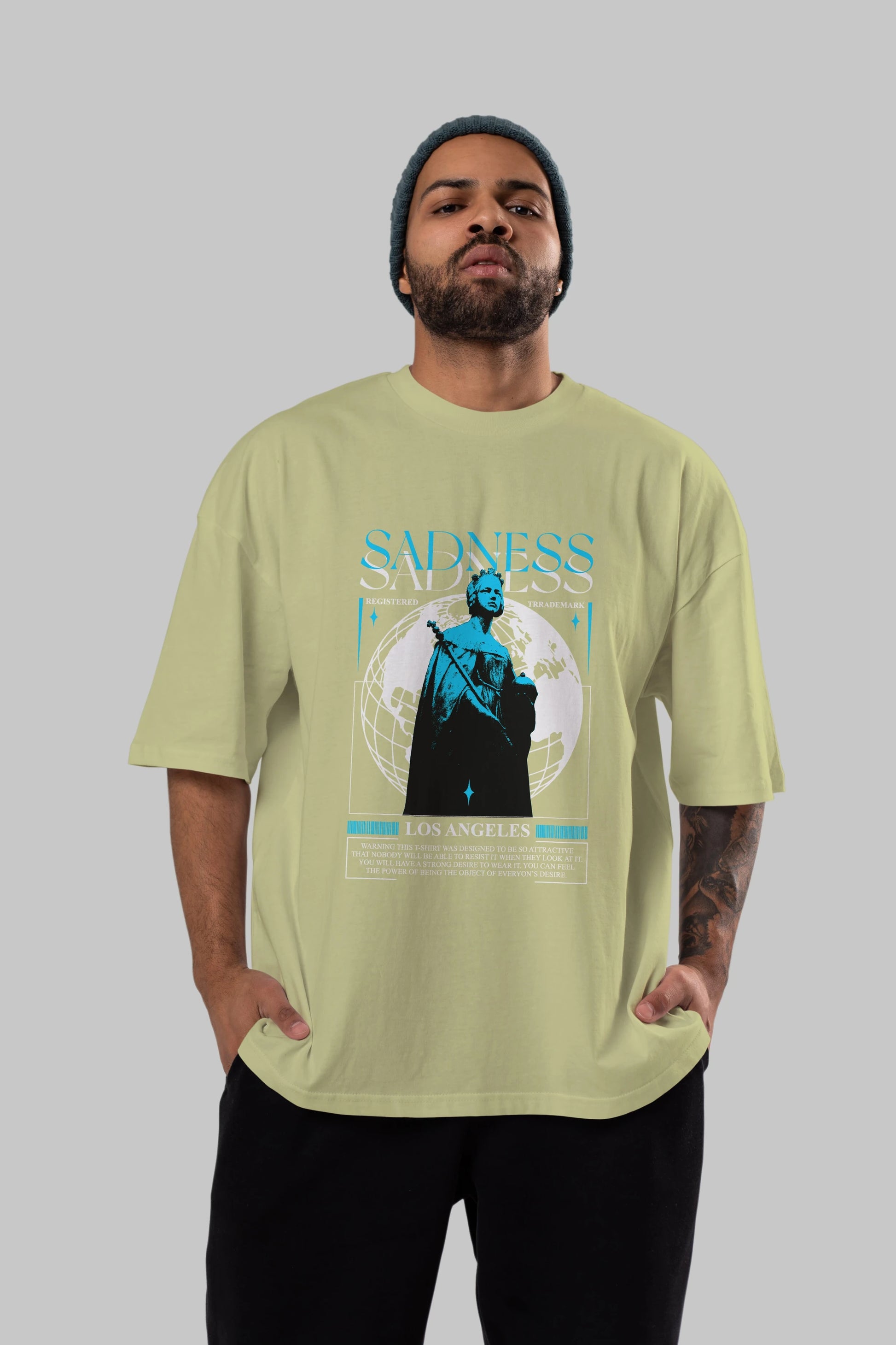 Sadness Los Angeles Ön Baskılı Oversize t-shirt Erkek Kadın Unisex
