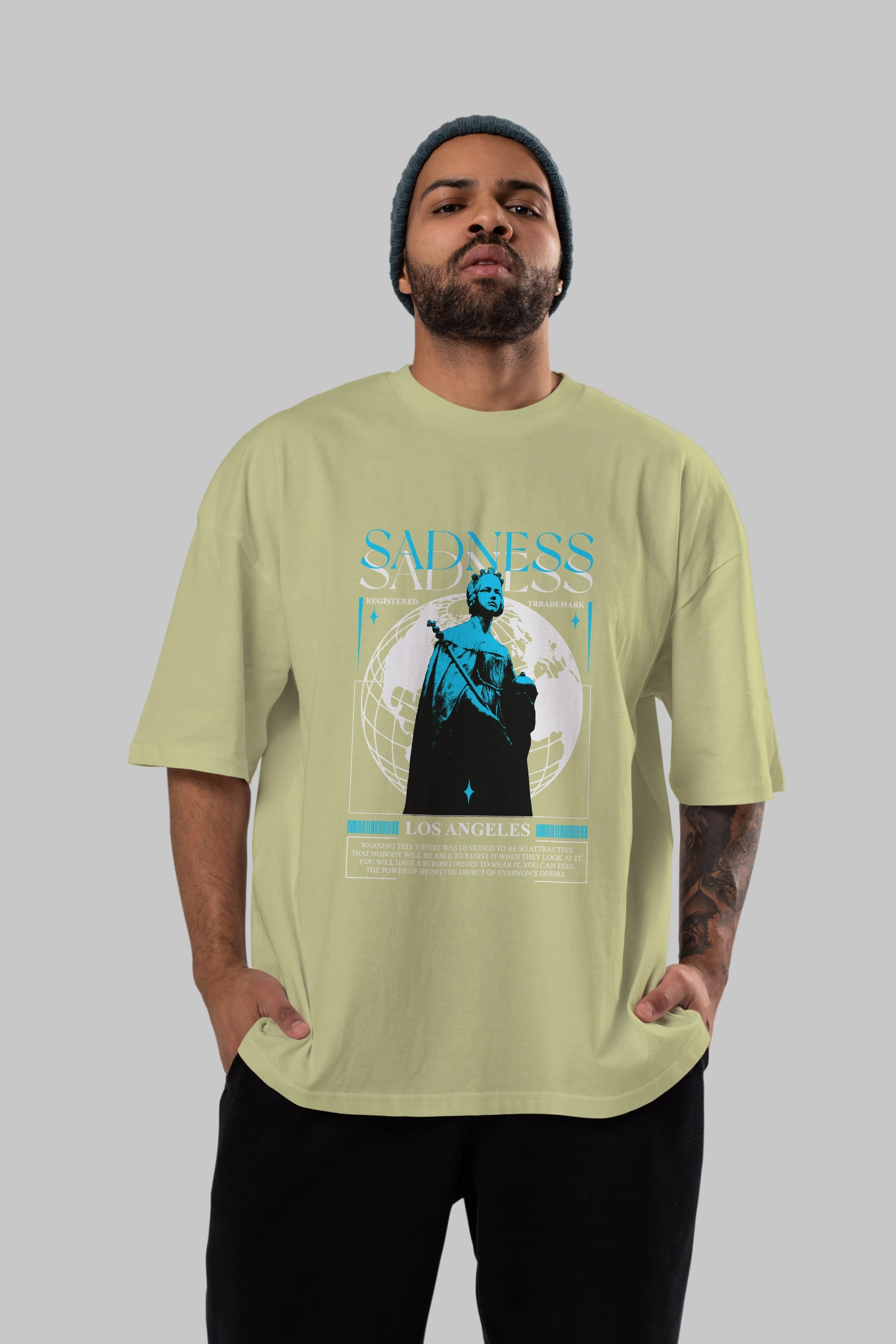 Sadness Los Angeles Ön Baskılı Oversize t-shirt Erkek Kadın Unisex