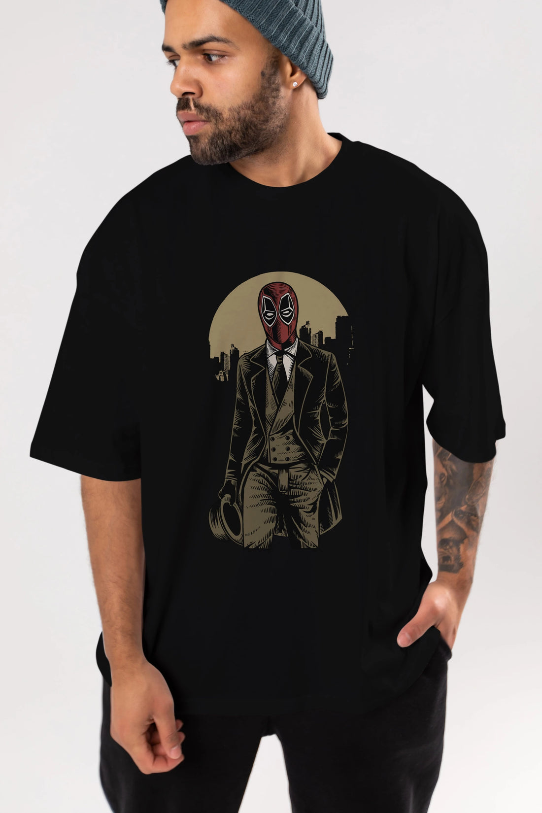 Classic Mercenary Ön Baskılı Oversize t-shirt Erkek Kadın Unisex %100 Pamuk tişort