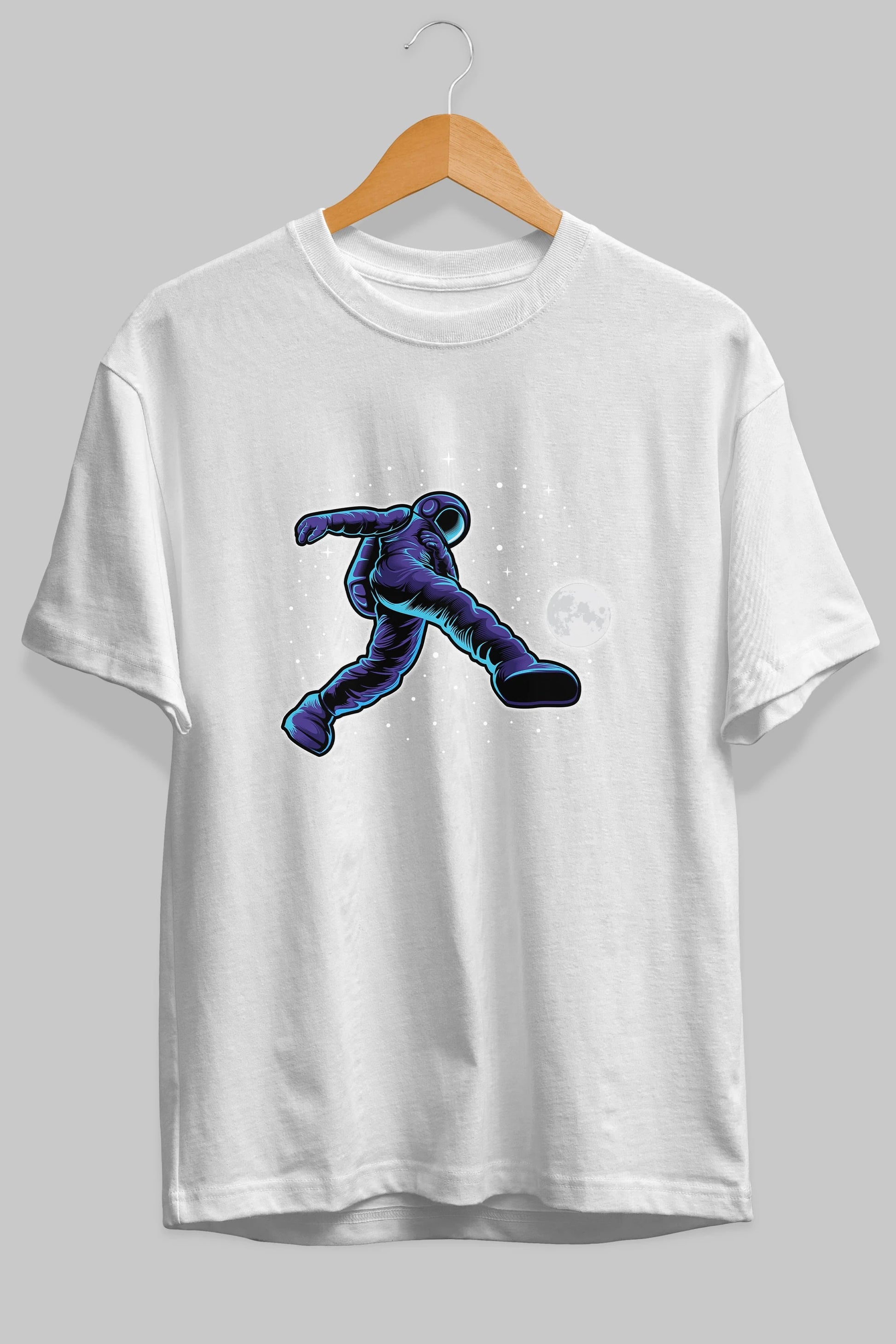 Astroball in Space Ön Baskılı Oversize t-shirt Erkek Kadın Unisex