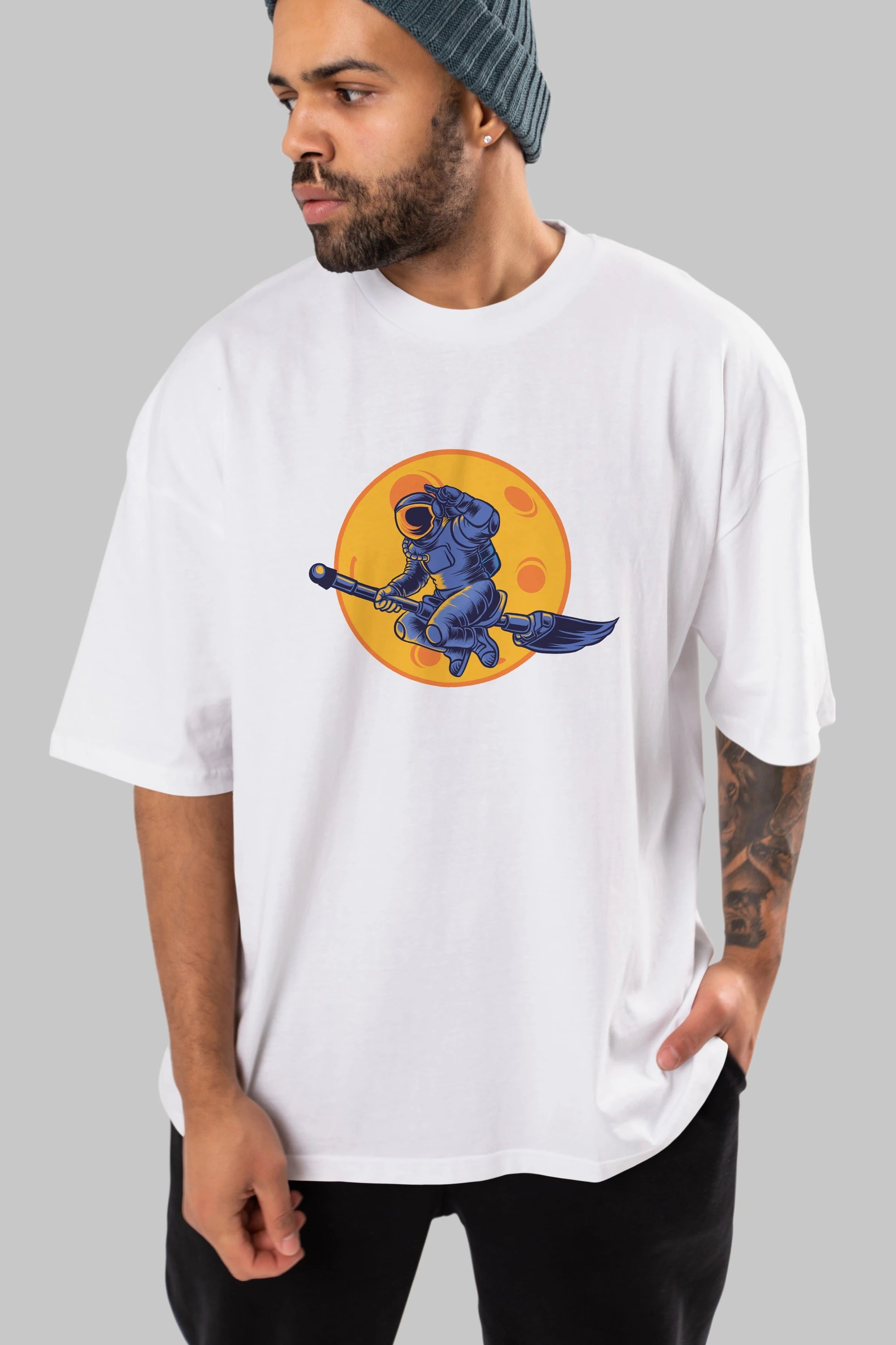 Space Witch Ön Baskılı Oversize t-shirt Erkek Kadın Unisex