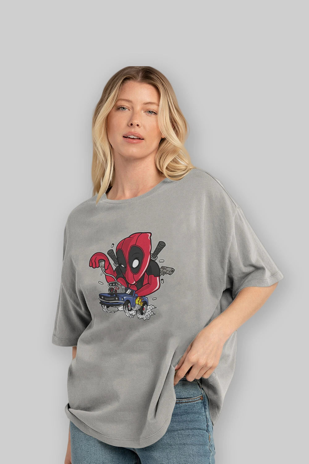 Deadpool (21) Ön Baskılı Oversize t-shirt Erkek Kadın Unisex %100 Pamuk Bisiklet Yaka tişort