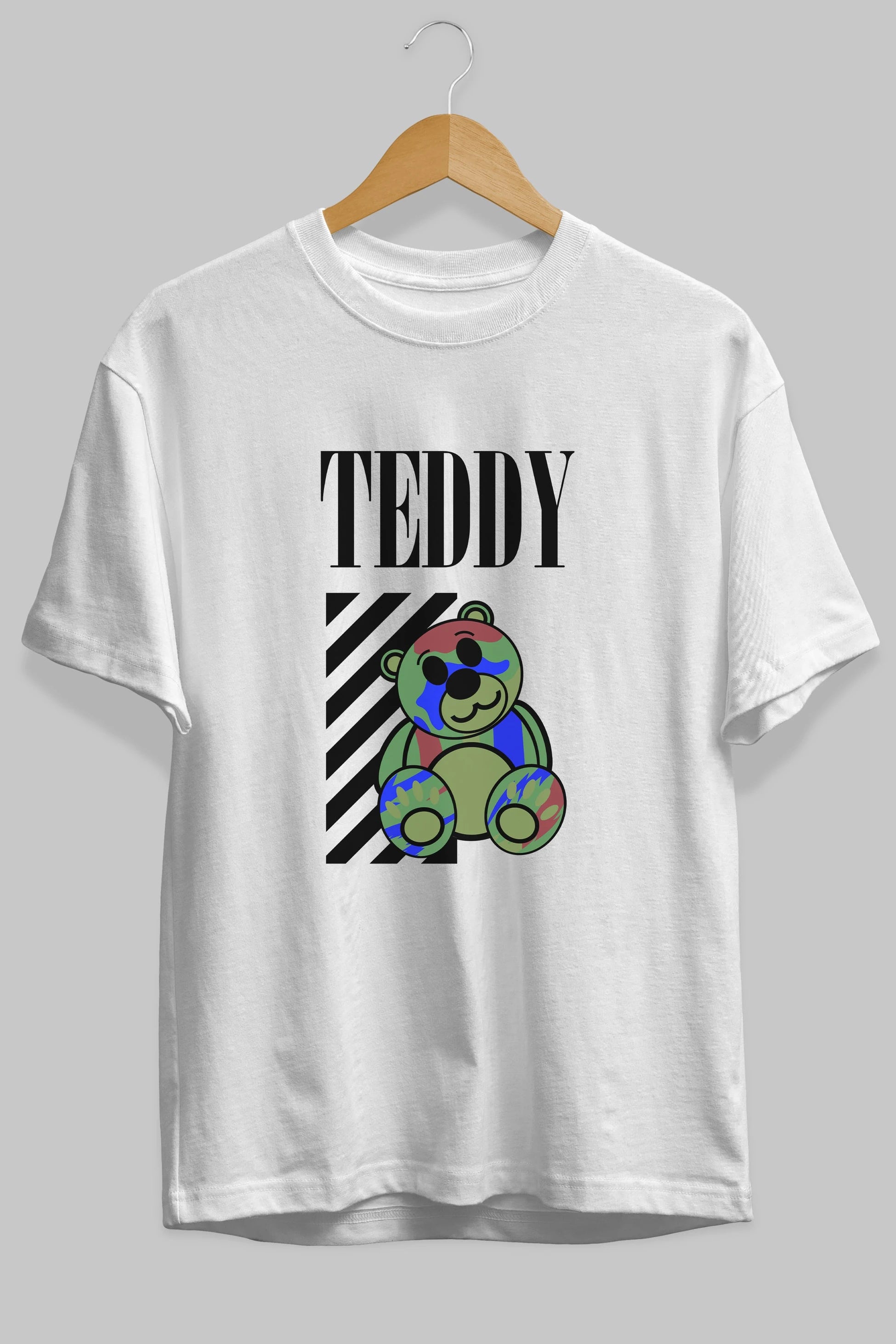 Teddy Bear 2 Ön Baskılı Oversize t-shirt Erkek Kadın Unisex