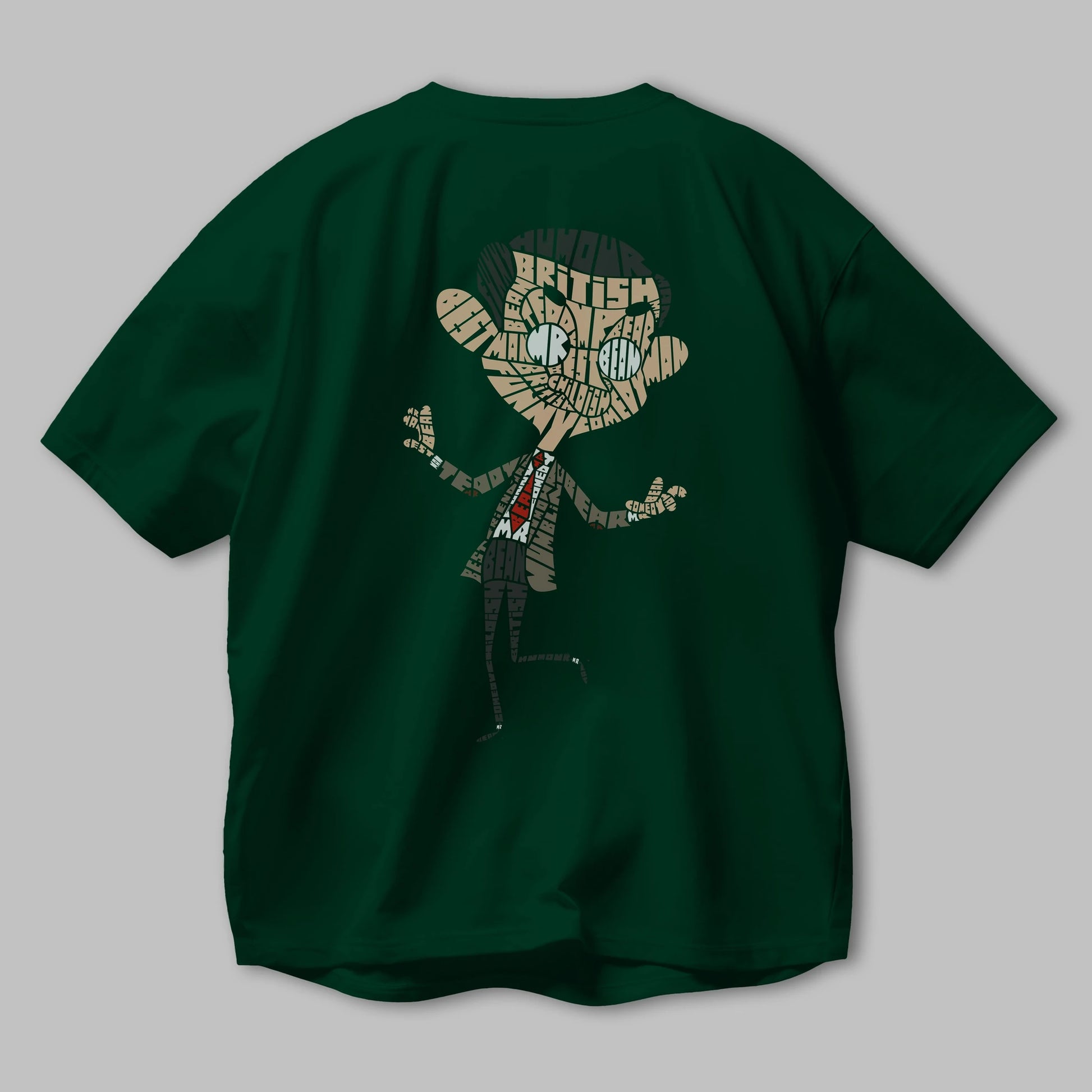 Mr Bean Arka Baskılı Oversize t-shirt %100 pamuk Erkek Kadın Unisex