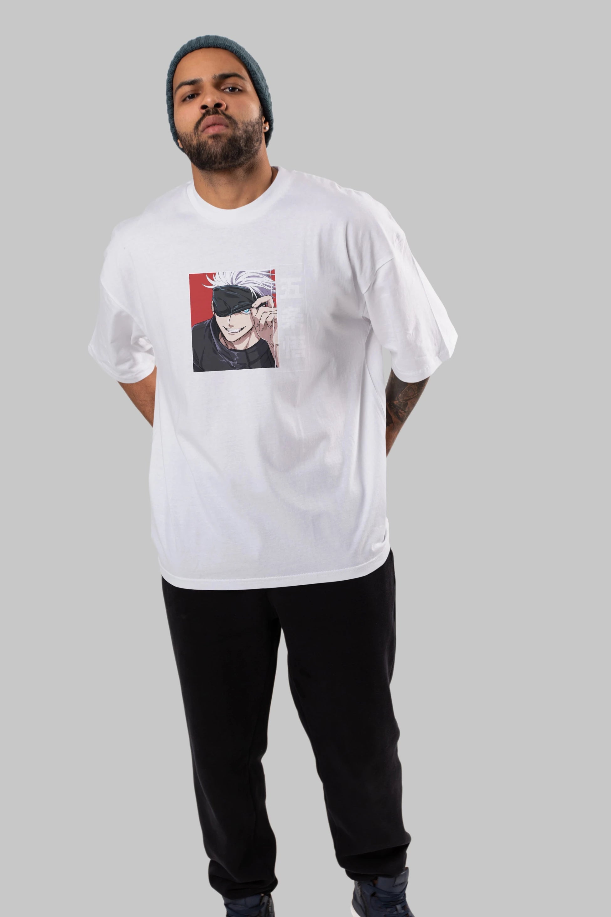 JUJUTSU KAISEN Anime Ön Baskılı Oversize t-shirt %100 pamuk Erkek Kadın Unisex