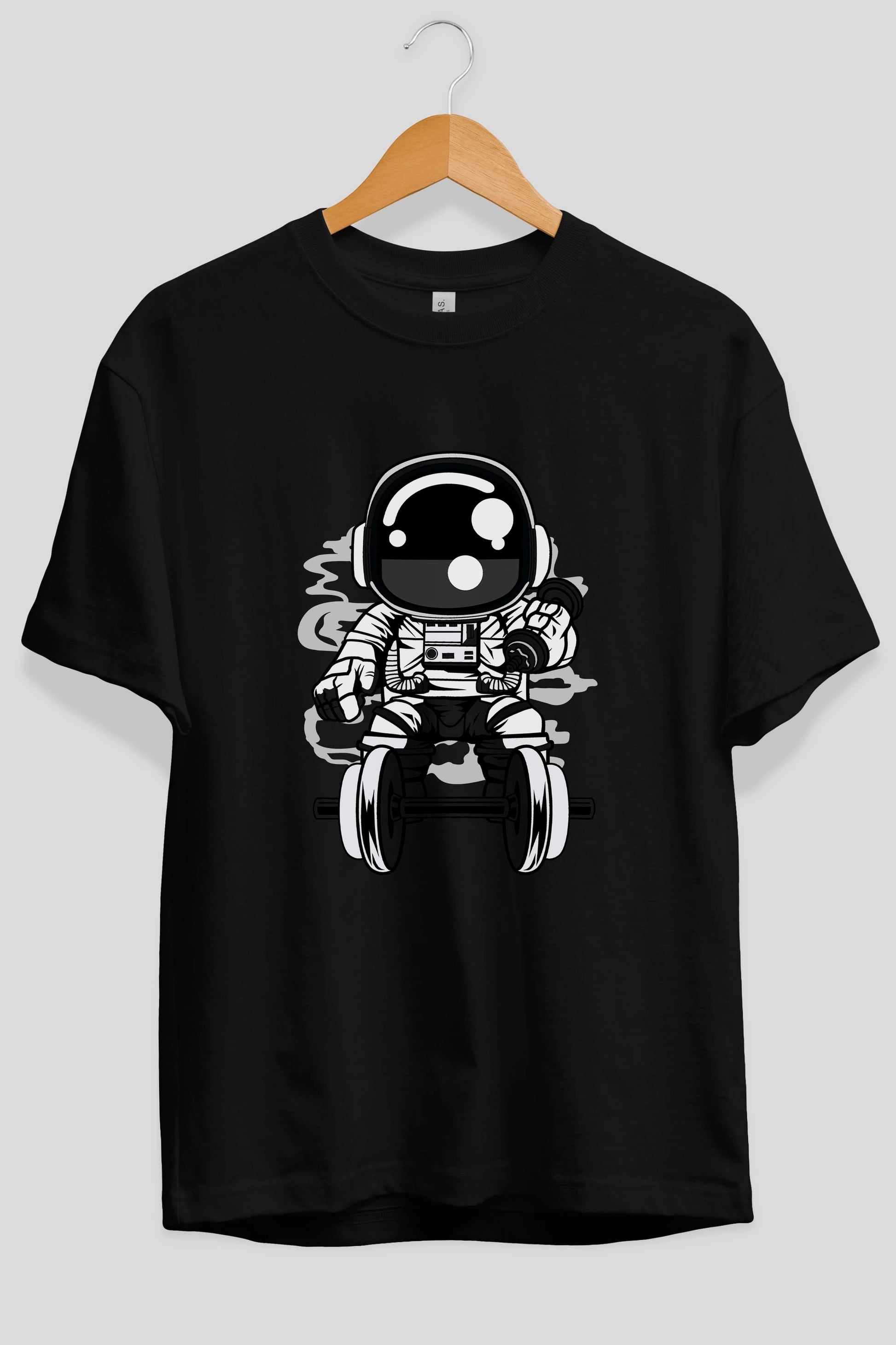 Astronaut Gym Ön Baskılı Oversize t-shirt Erkek Kadın Unisex