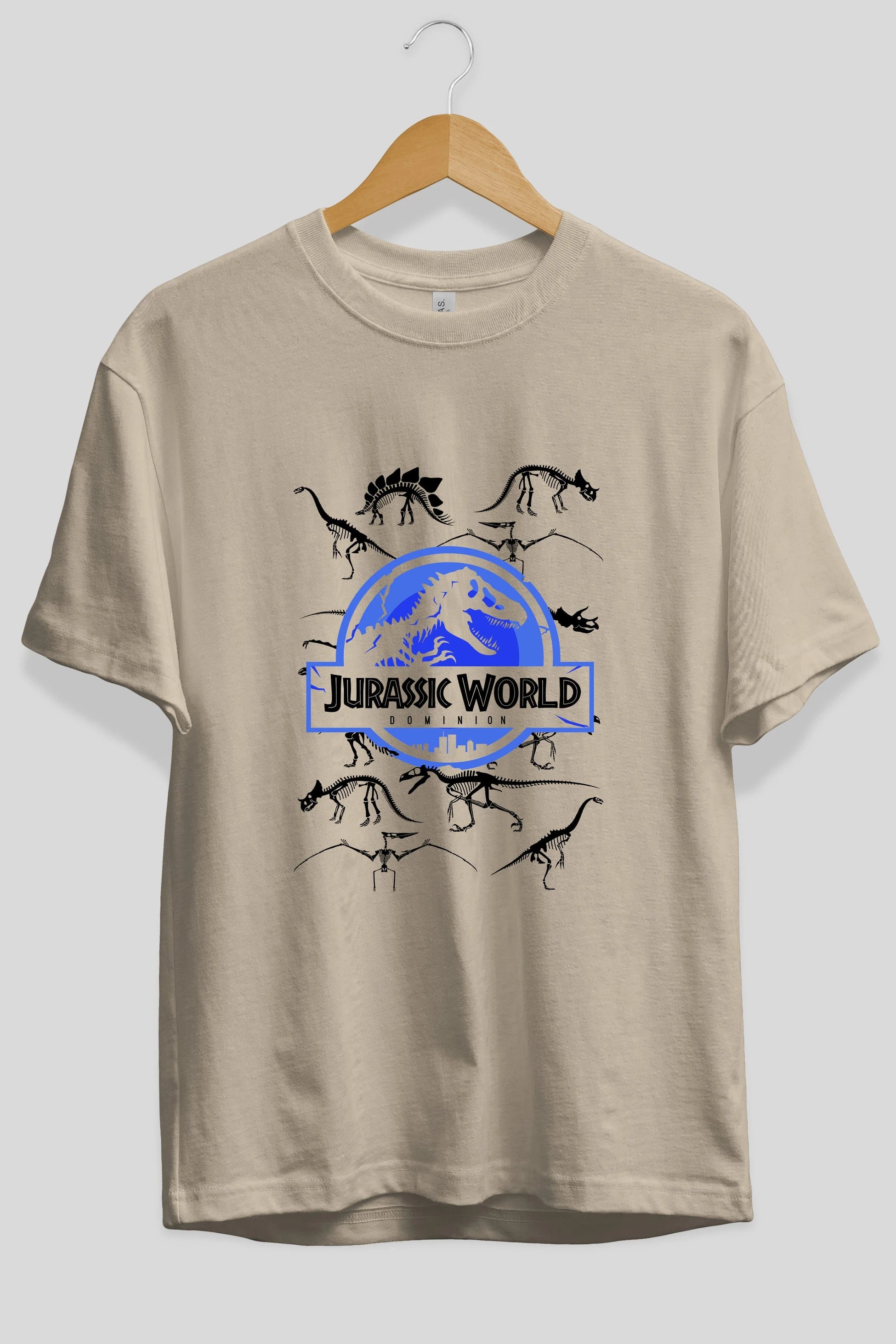 Jurassic Park (5) Ön Baskılı Oversize t-shirt Erkek Kadın Unisex %100 Pamuk Bisiklet Yaka tişort