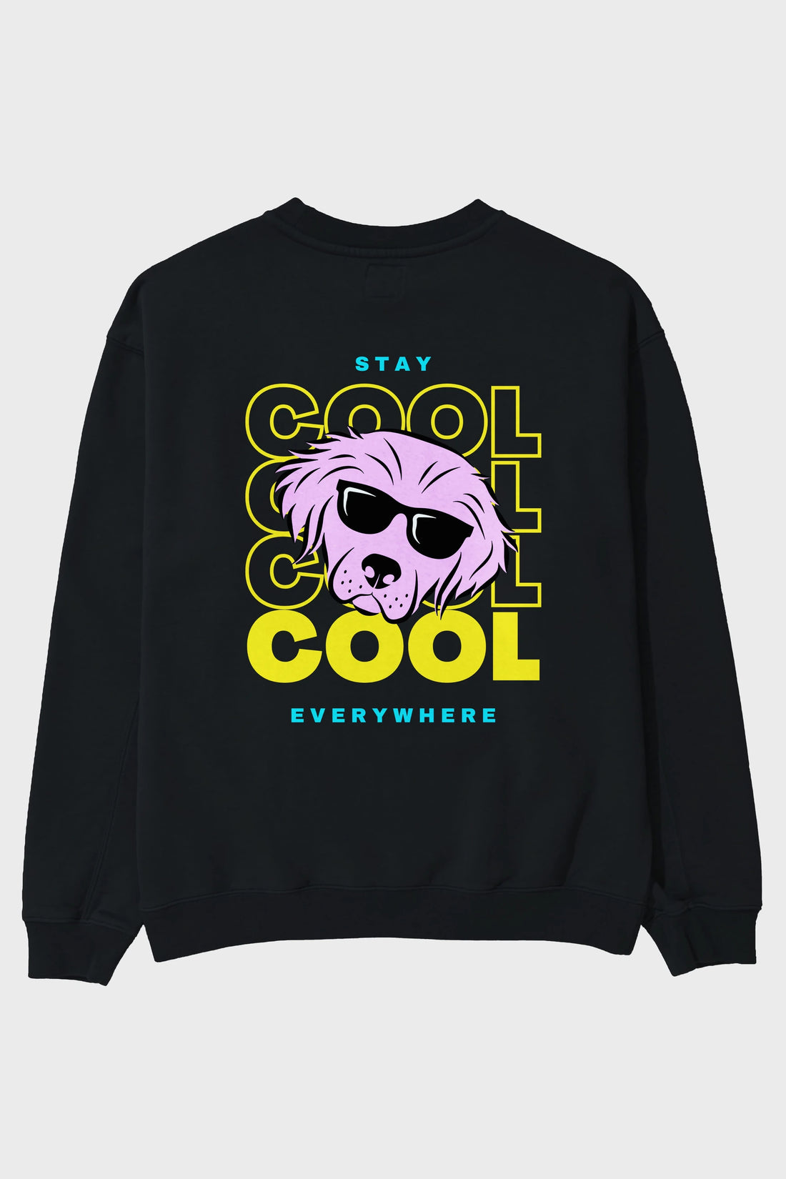 Cool Dog 2 Arka Baskılı Oversize Sweatshirt Erkek Kadın Unisex