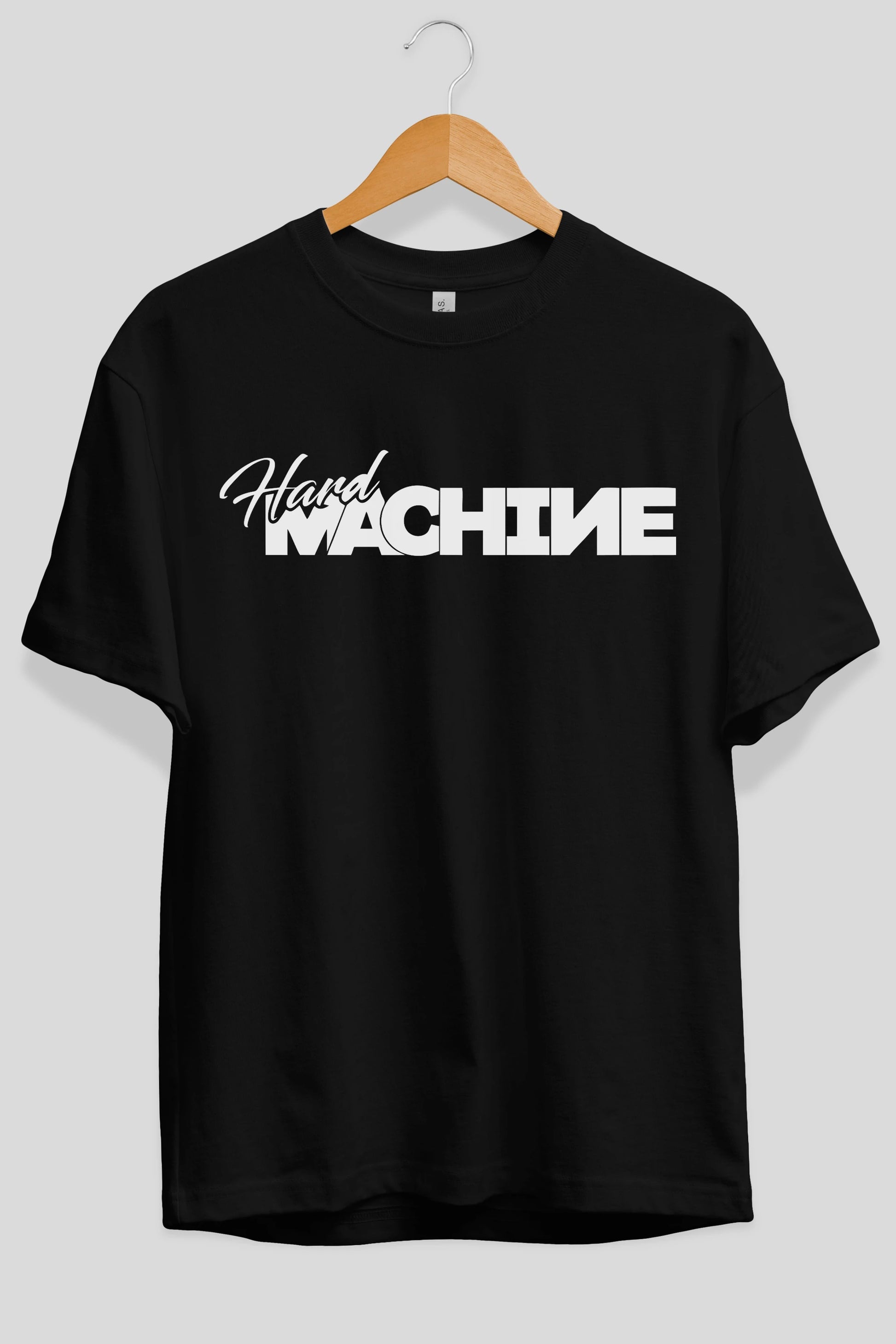 Hard Machine Ön Baskılı Oversize t-shirt %100 pamuk Erkek Kadın Unisex