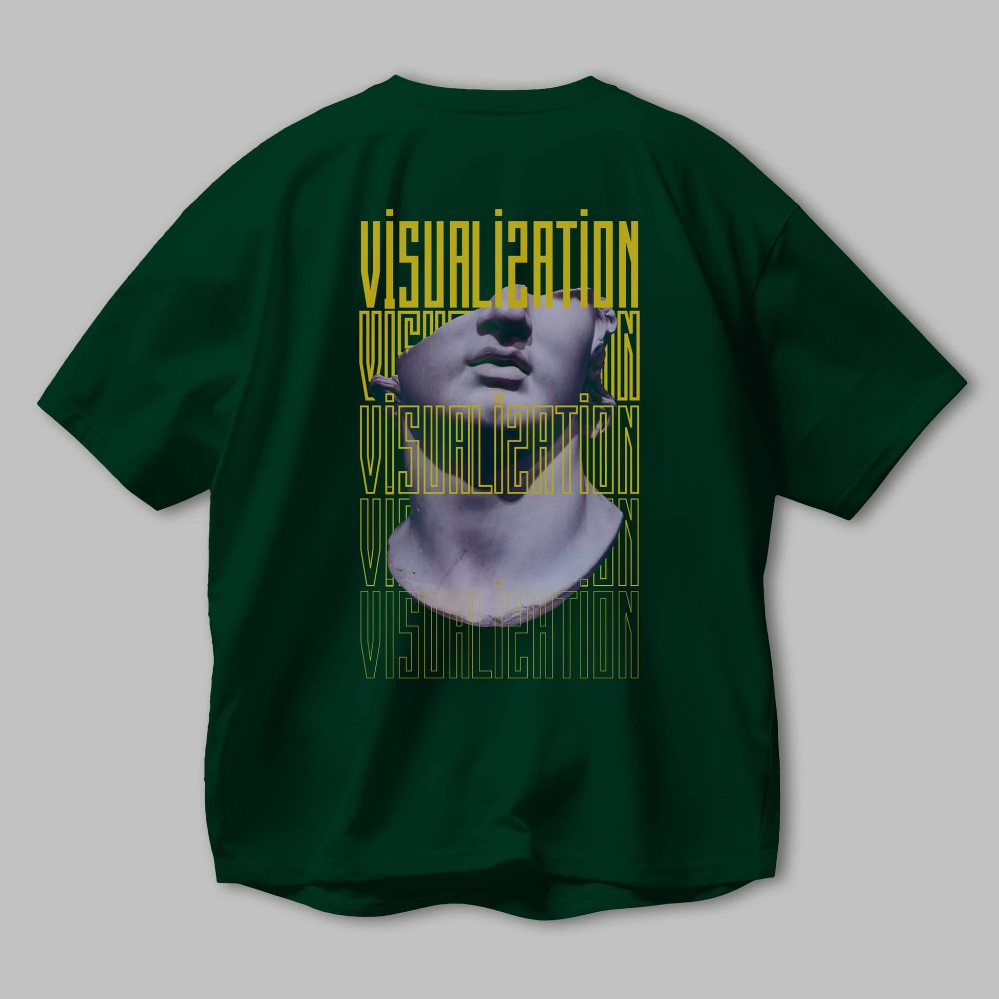 Visualization Yazılı Arka Baskılı Oversize t-shirt Erkek Kadın Unisex
