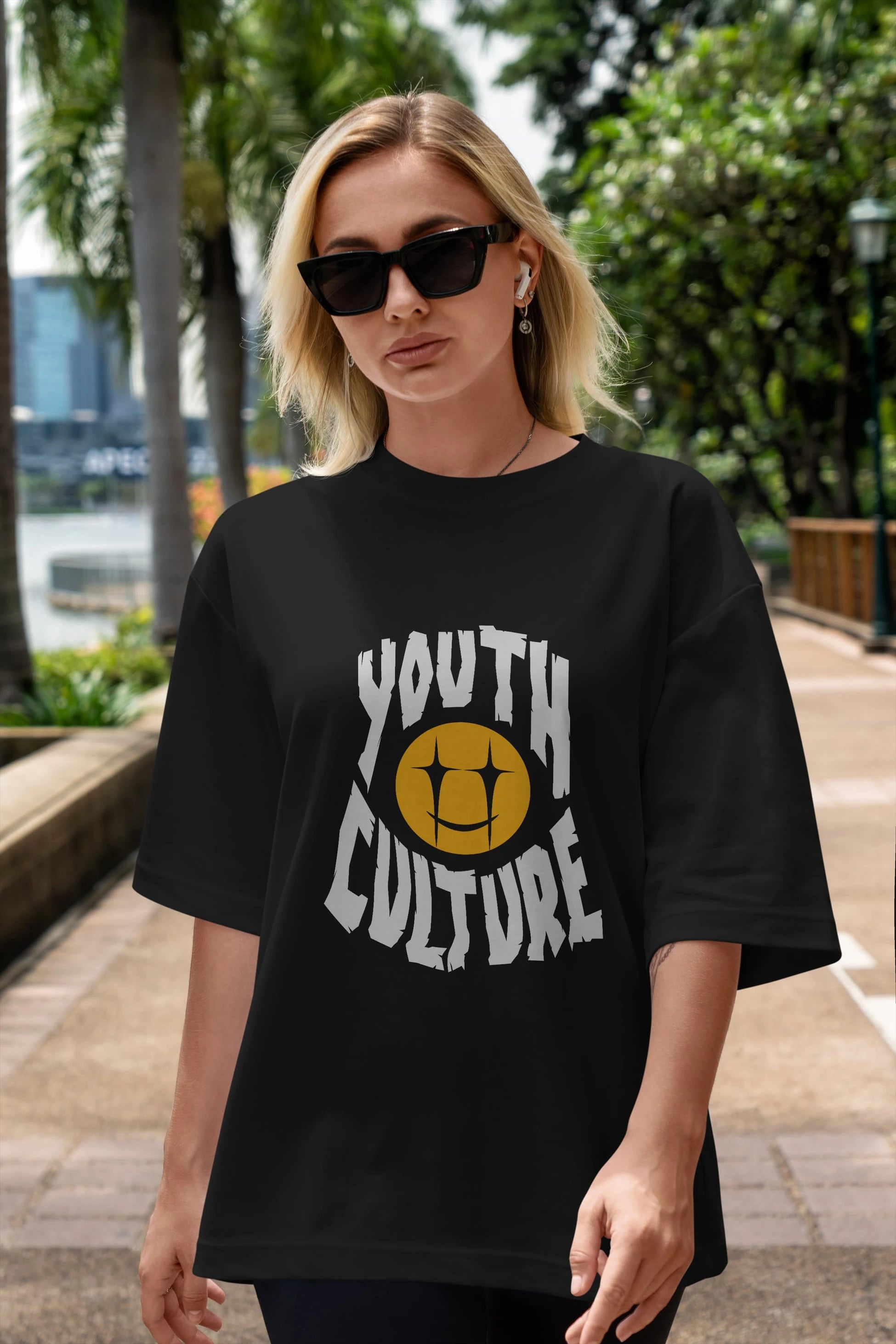Youth Culture Ön Baskılı Oversize t-shirt Erkek Kadın Unisex