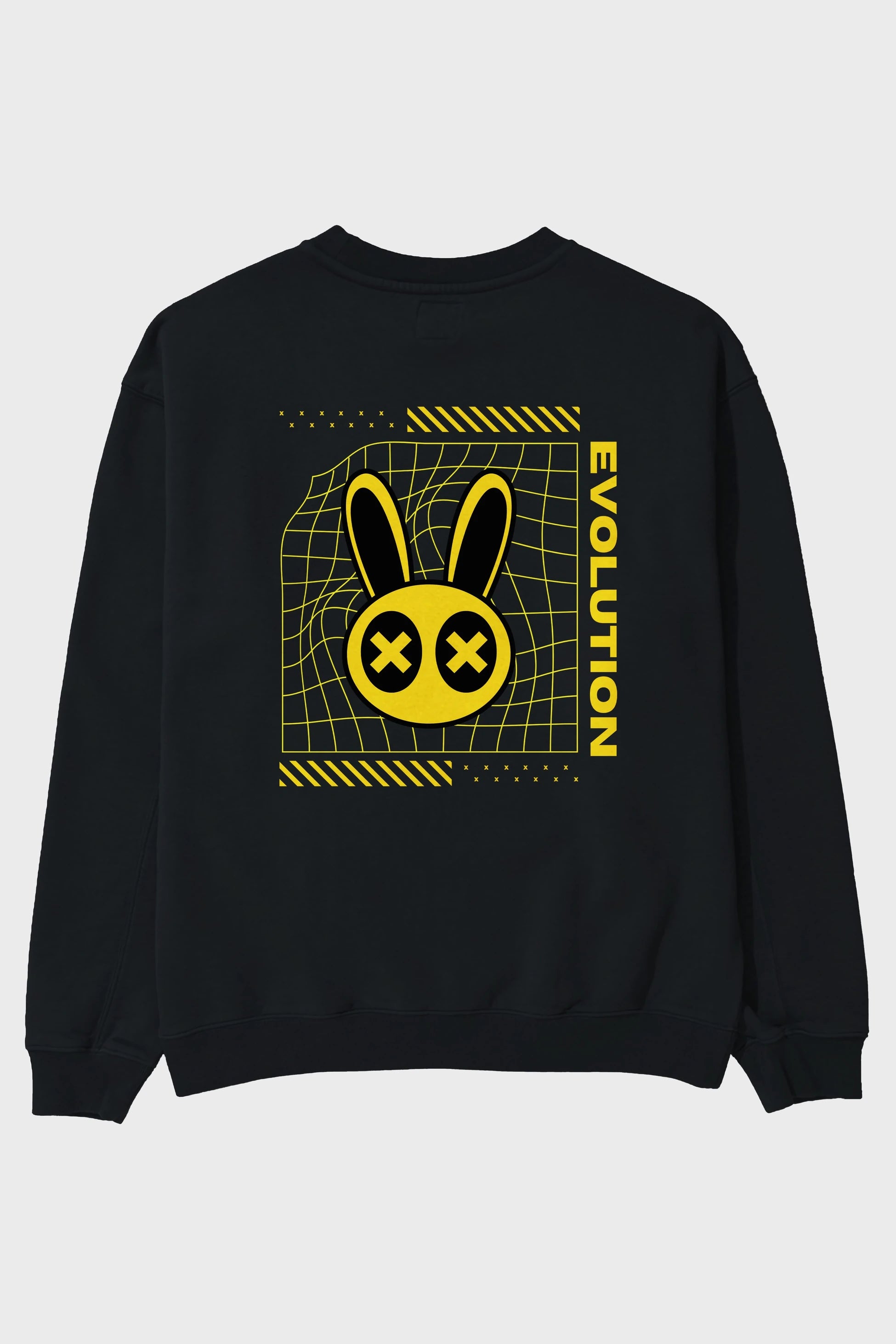 Evolution Yazılı Arka Baskılı Oversize Sweatshirt Erkek Kadın Unisex