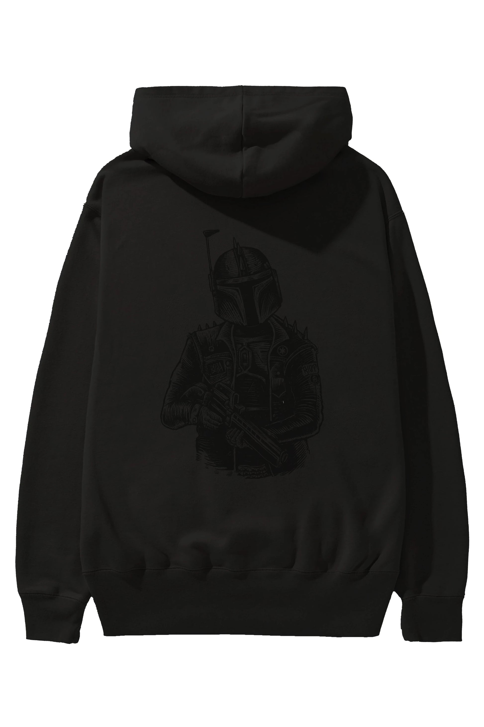 Boba Punk Arka Baskılı Hoodie Oversize Kapüşonlu Sweatshirt Erkek Kadın Unisex