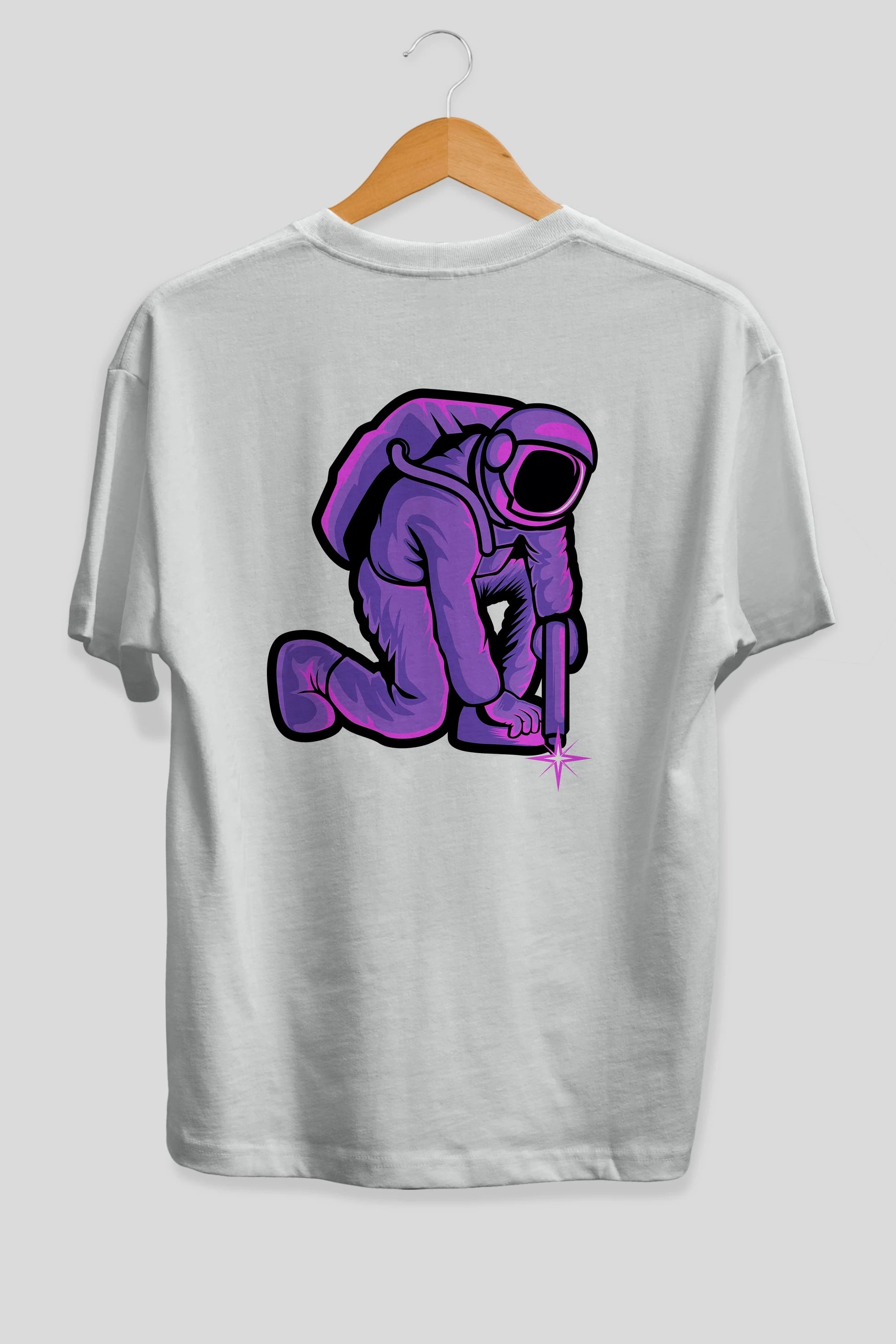 Welding in Space Arka Baskılı Oversize t-shirt Erkek Kadın Unisex