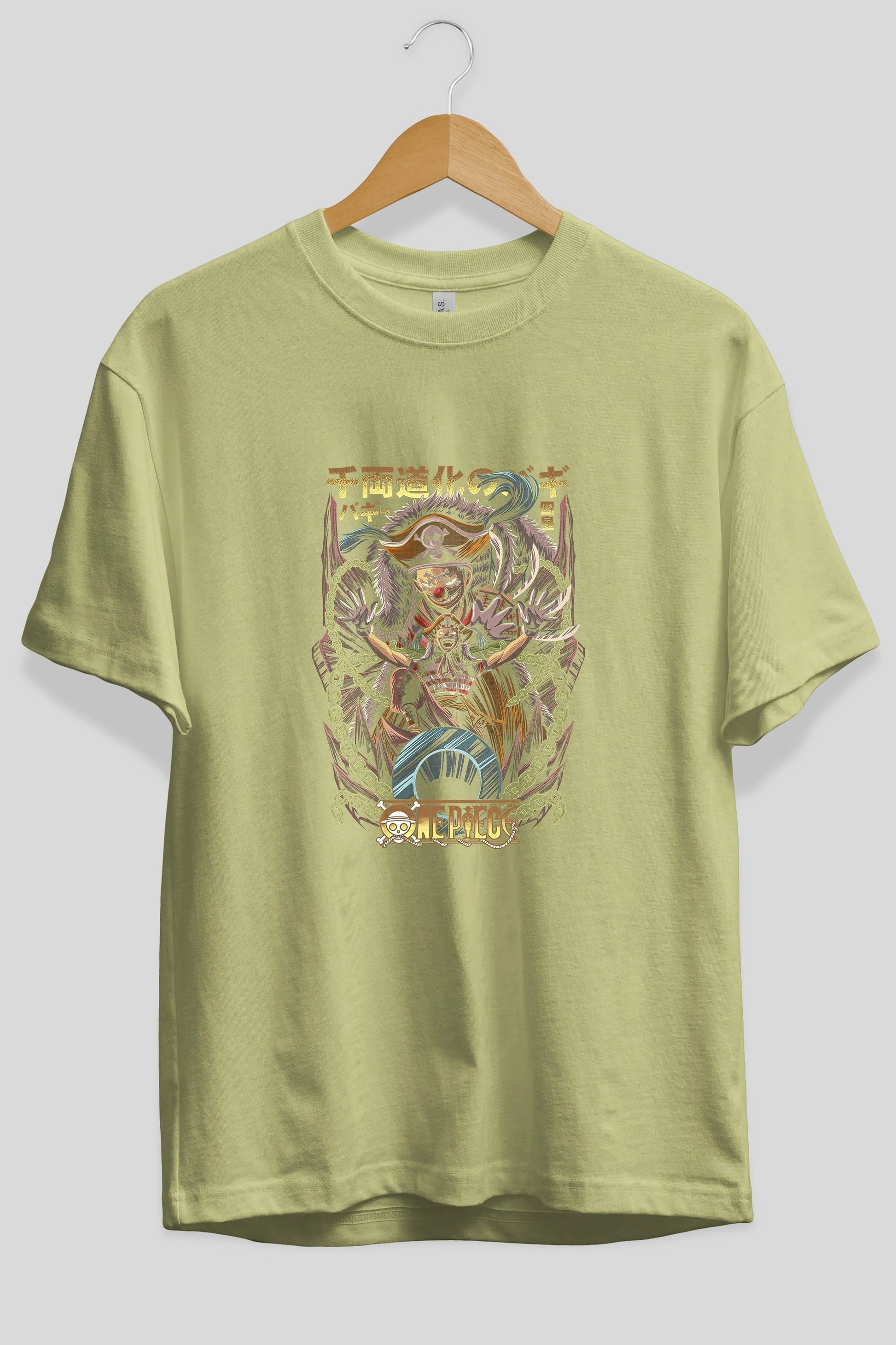 ONE PIECE (5) Anime Ön Baskılı Oversize t-shirt %100 pamuk Erkek Kadın Unisex