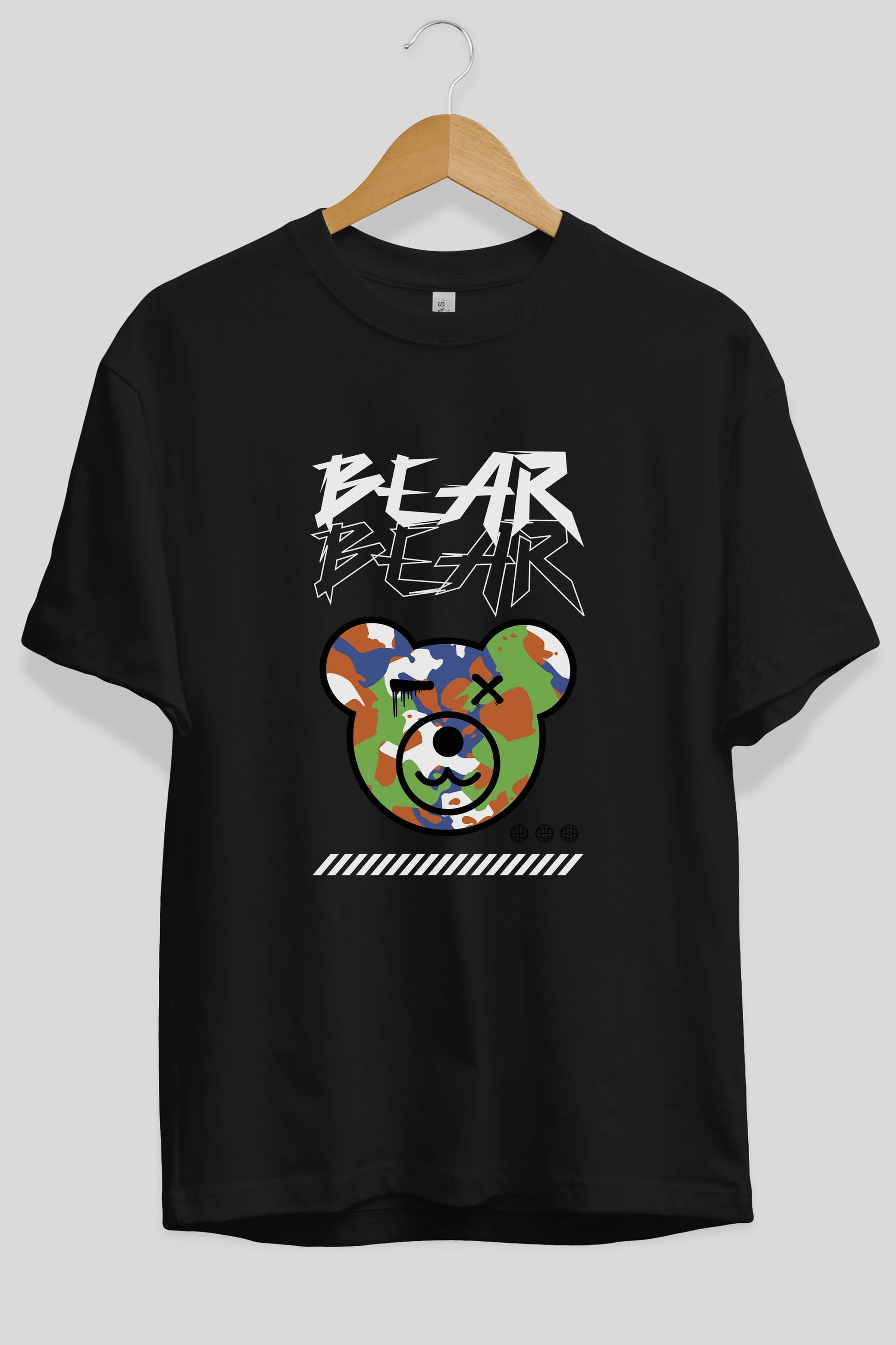 Bear Bear Ön Baskılı Oversize t-shirt Erkek Kadın Unisex
