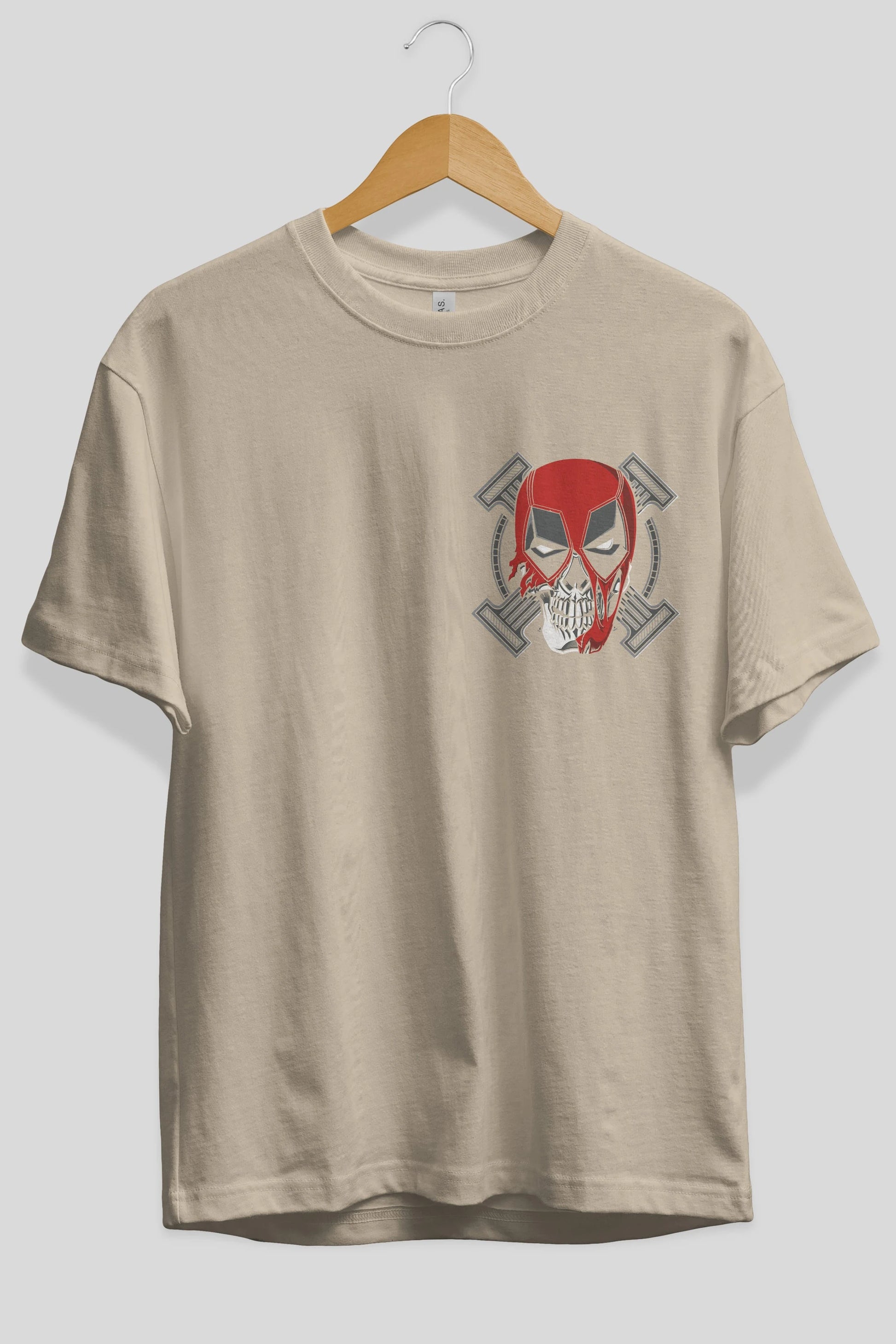 Deadpool (7) Ön Sol Baskılı Oversize t-shirt Erkek Kadın Unisex %100 Pamuk Bisiklet Yaka tişort