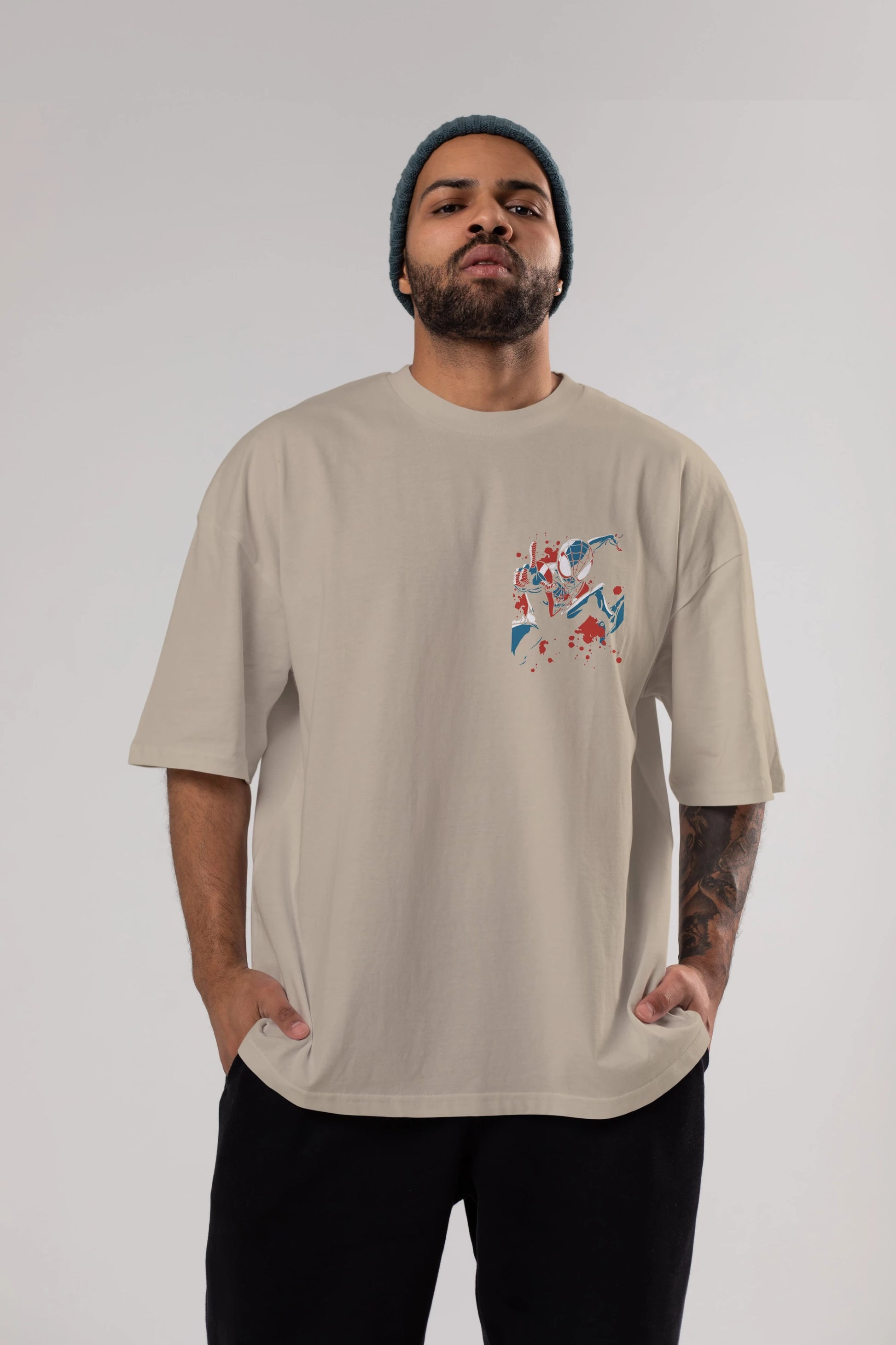 Venom (21) Ön Sol Baskılı Oversize t-shirt Erkek Kadın Unisex %100 Pamuk Bisiklet Yaka tişort