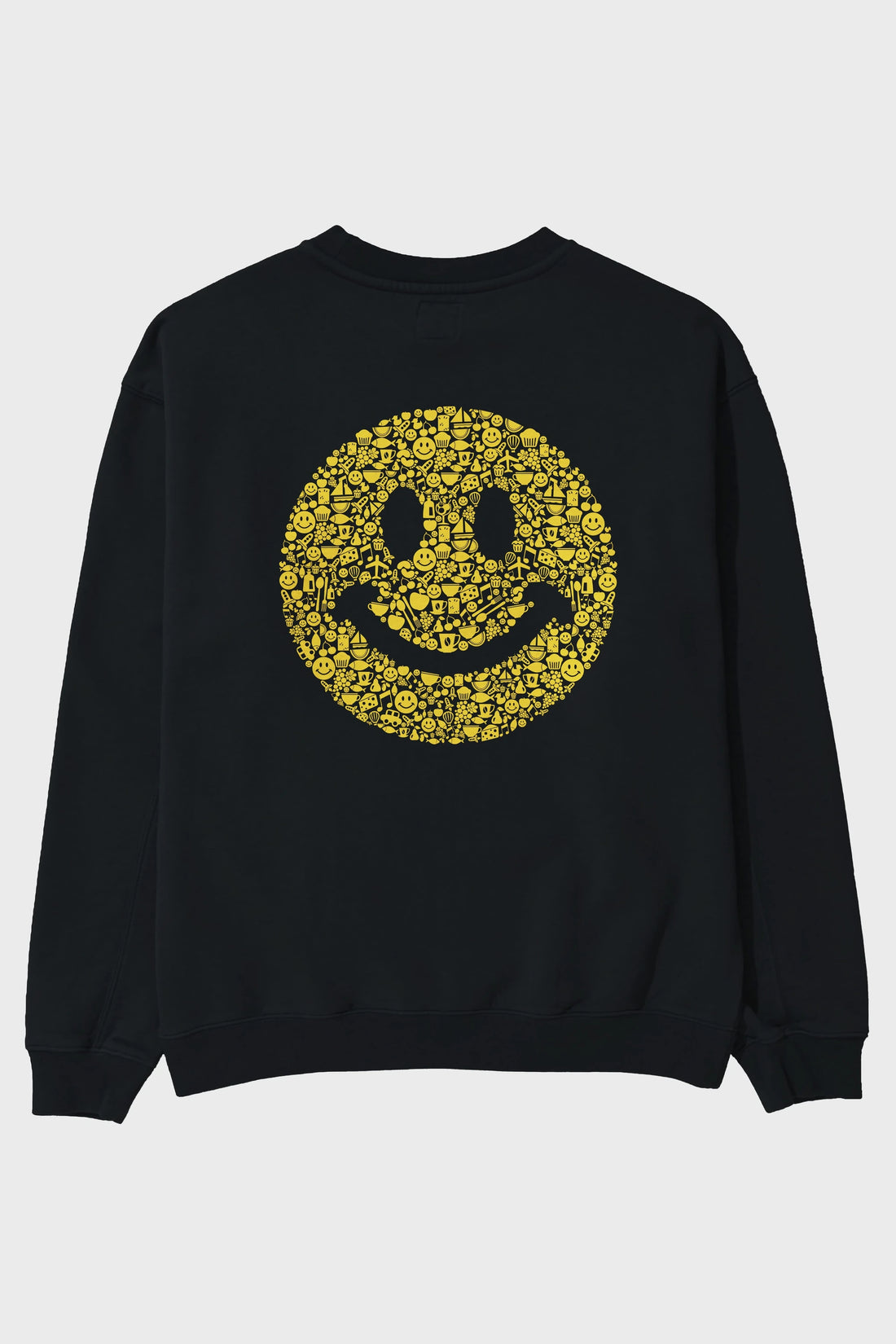 Smiley Arka Baskılı Oversize Sweatshirt Erkek Kadın Unisex