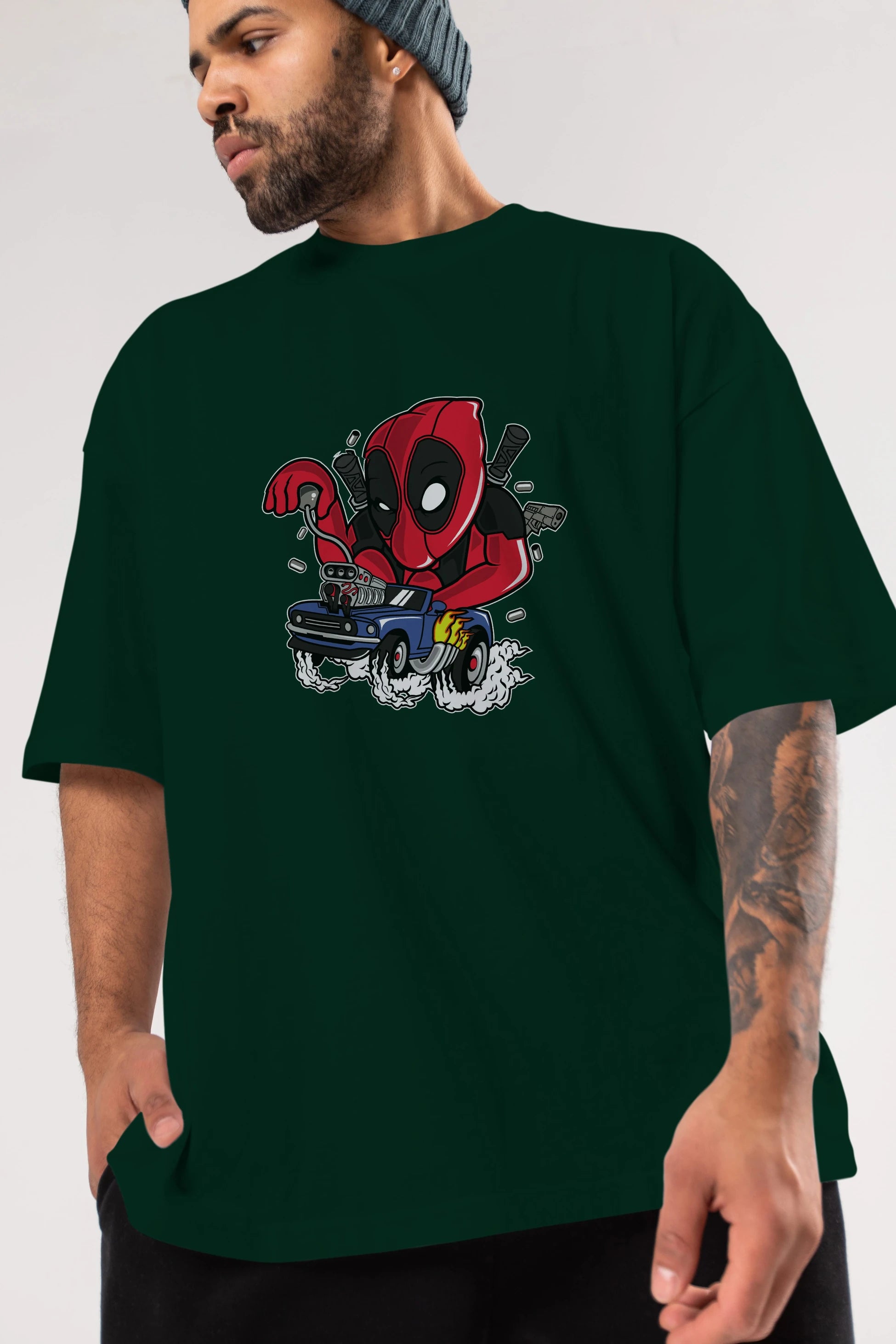 Deadpool (21) Ön Baskılı Oversize t-shirt Erkek Kadın Unisex %100 Pamuk Bisiklet Yaka tişort