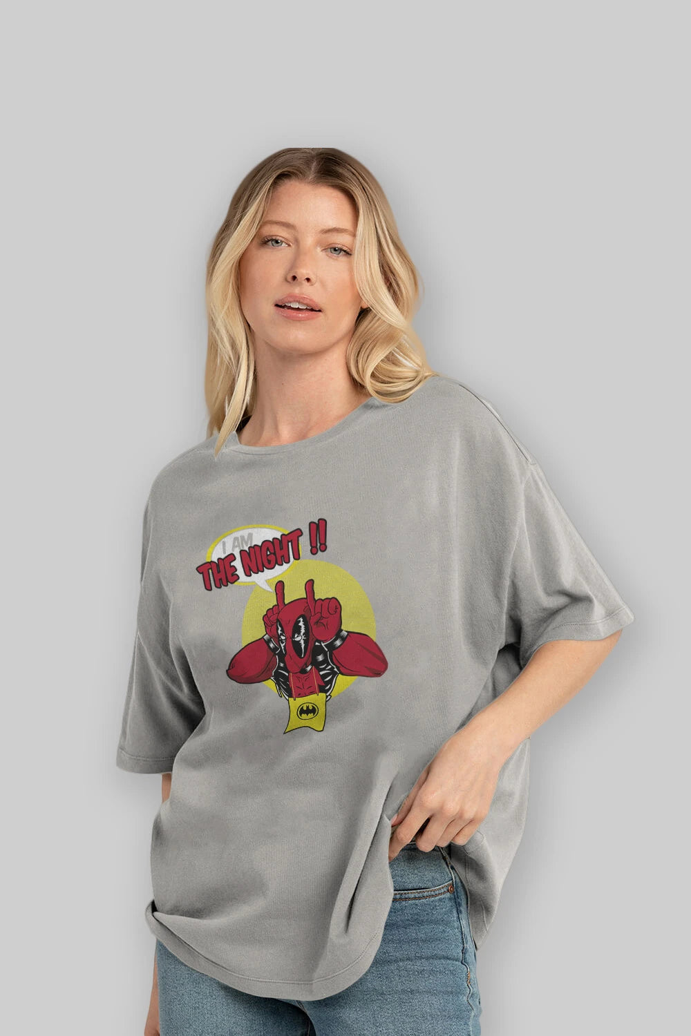 Deadpool (1) Ön Baskılı Oversize t-shirt Erkek Kadın Unisex %100 Pamuk Bisiklet Yaka tişort