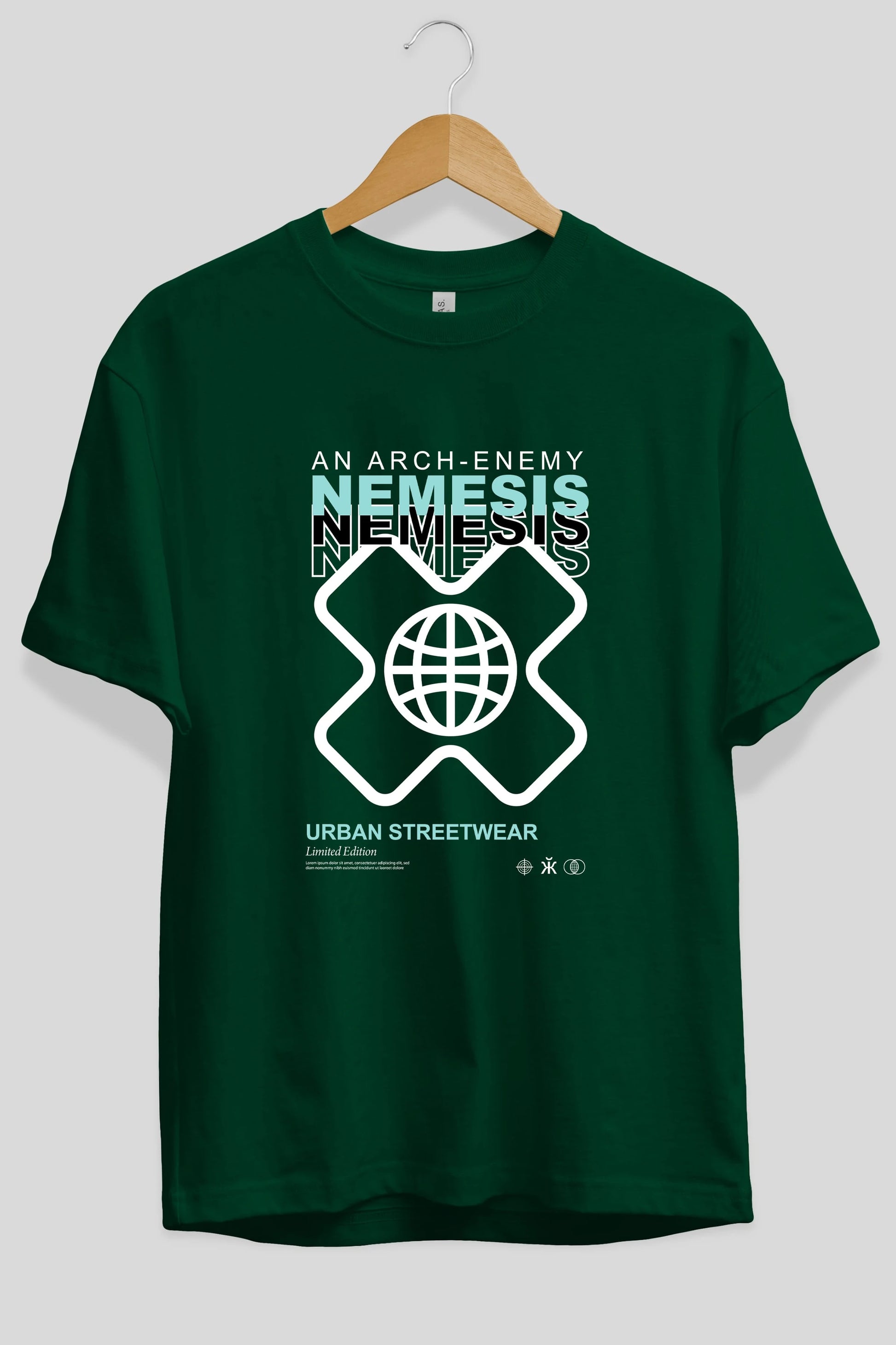 Nemesis Urban Ön Baskılı Oversize t-shirt Erkek Kadın Unisex