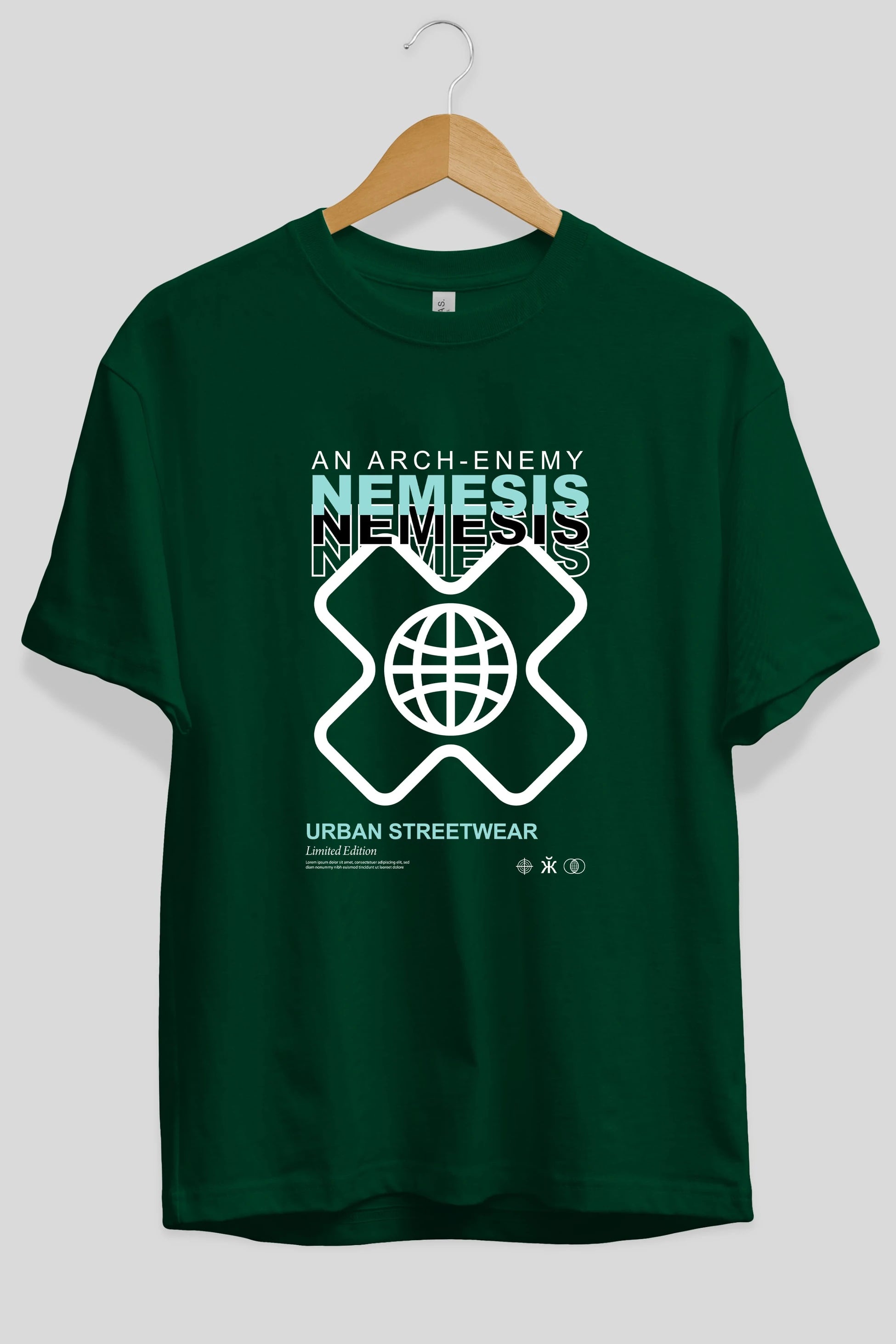 Nemesis Urban Ön Baskılı Oversize t-shirt Erkek Kadın Unisex