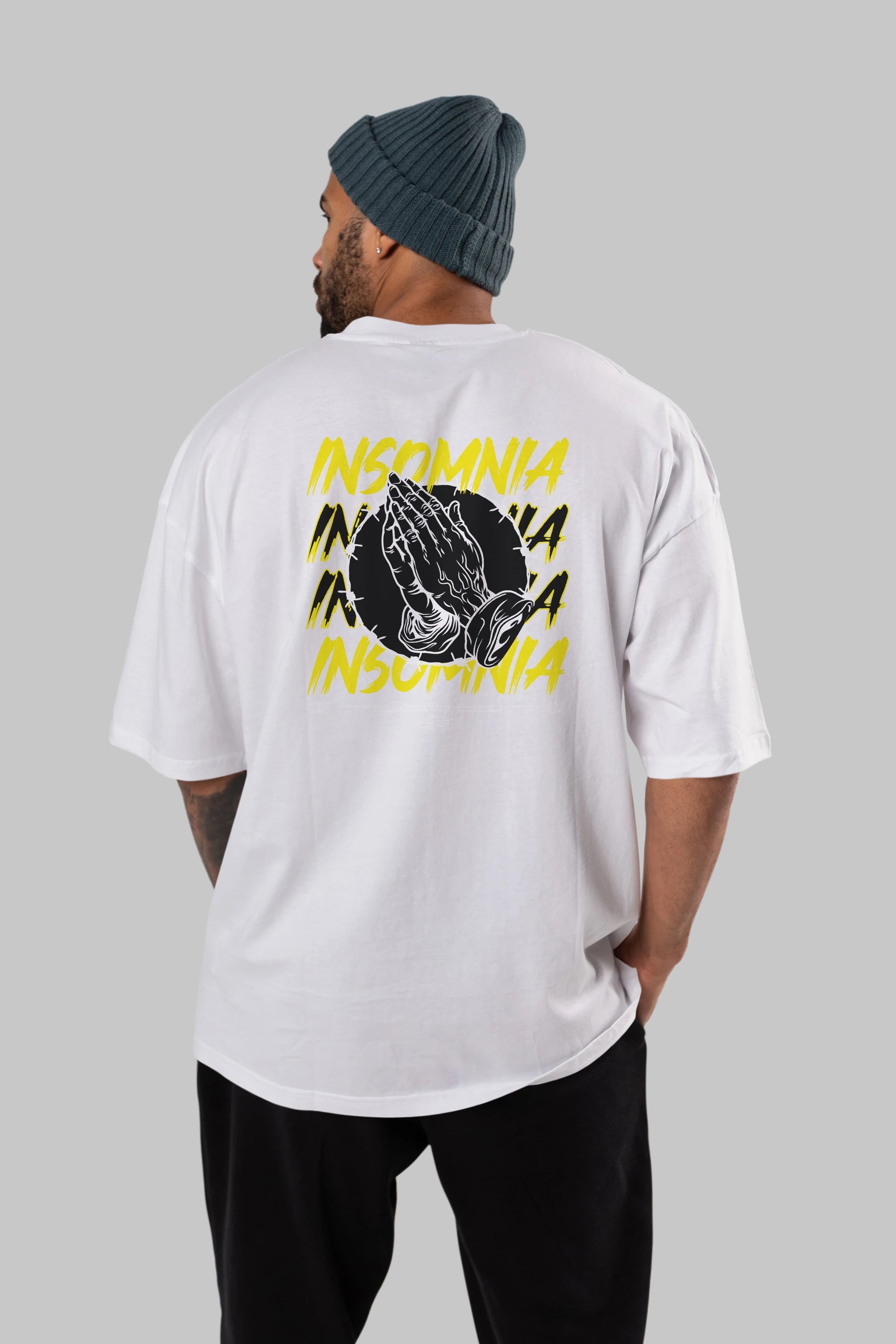Insomnia Streetwear Arka Baskılı Oversize t-shirt Erkek Kadın Unisex