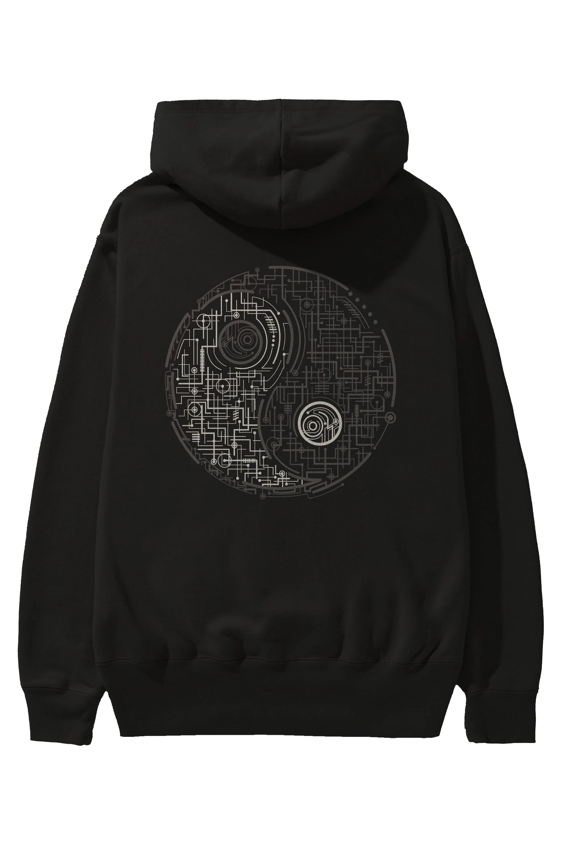 Electric Balance Arka Baskılı Hoodie Oversize Kapüşonlu Sweatshirt Erkek Kadın Unisex