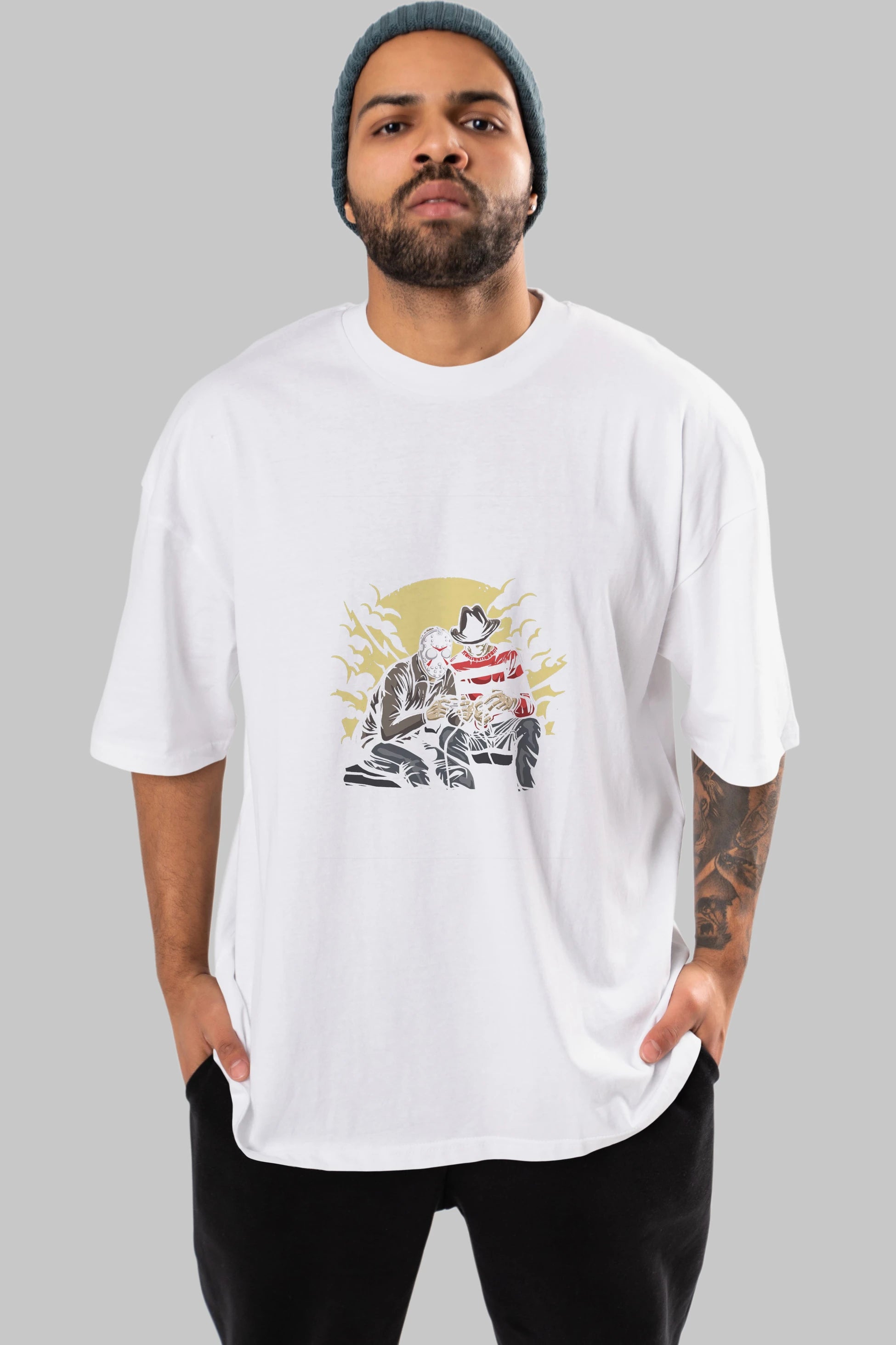 Dark Gamers Ön Baskılı Oversize t-shirt Erkek Kadın Unisex %100 Pamuk tişort