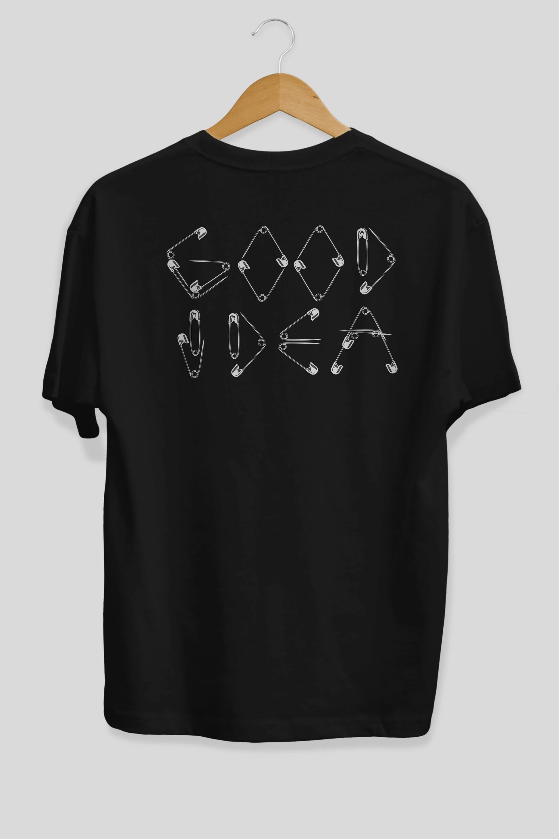 Good Idea Arka Baskılı Oversize t-shirt %100 pamuk Erkek Kadın Unisex