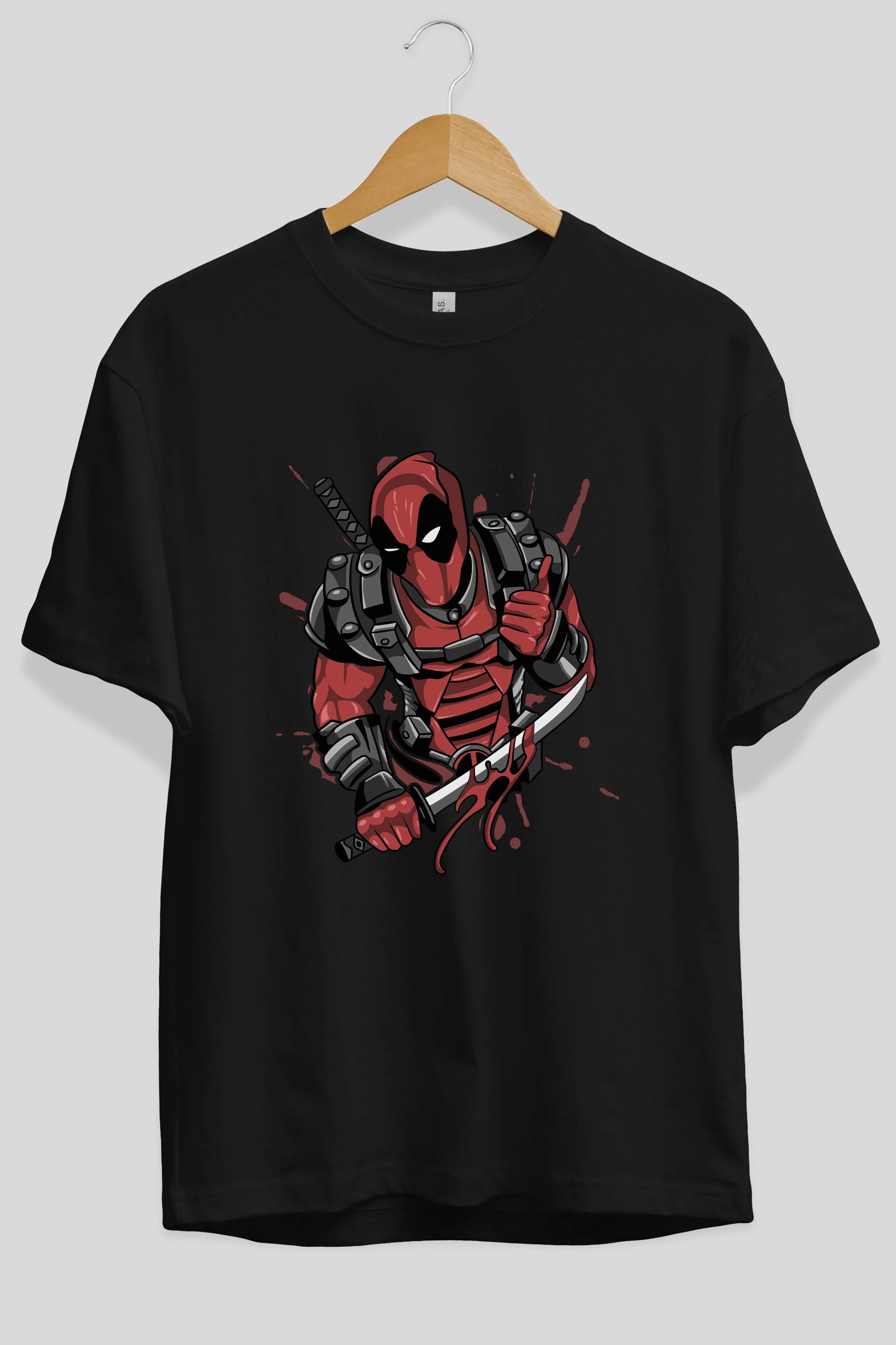 Deadpool (12) Ön Baskılı Oversize t-shirt Erkek Kadın Unisex %100 Pamuk Bisiklet Yaka tişort