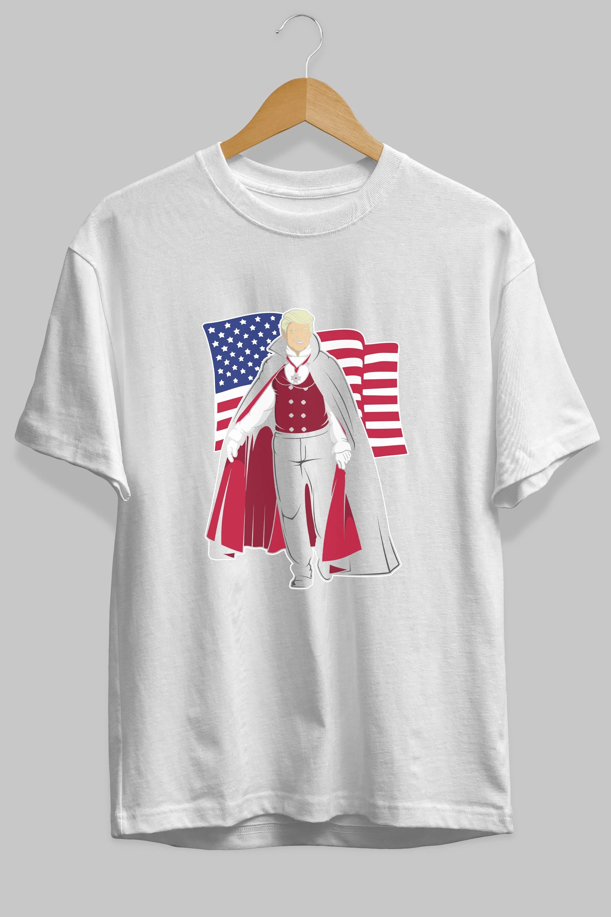 Trump Dracula Ön Baskılı Oversize t-shirt Erkek Kadın Unisex %100 Pamuk tişort