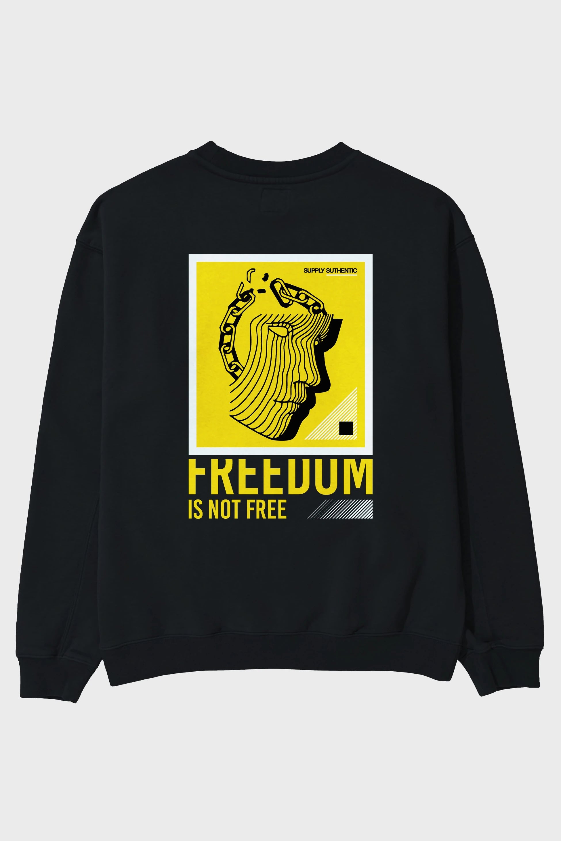 Freedom is Not Free Arka Baskılı Oversize Sweatshirt Erkek Kadın Unisex