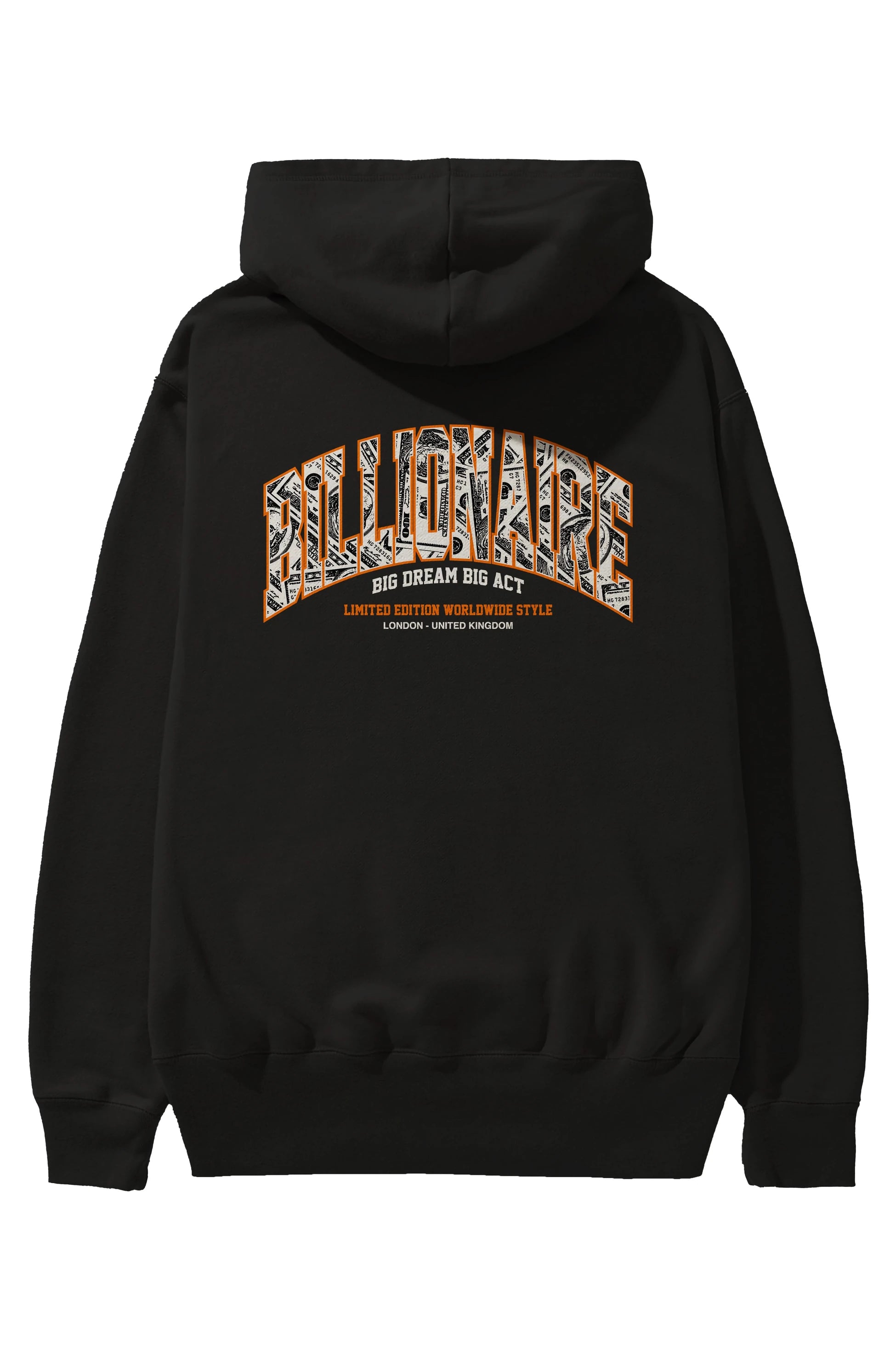 Billionaire Arka Baskılı Hoodie Oversize Kapüşonlu Sweatshirt Erkek Kadın Unisex