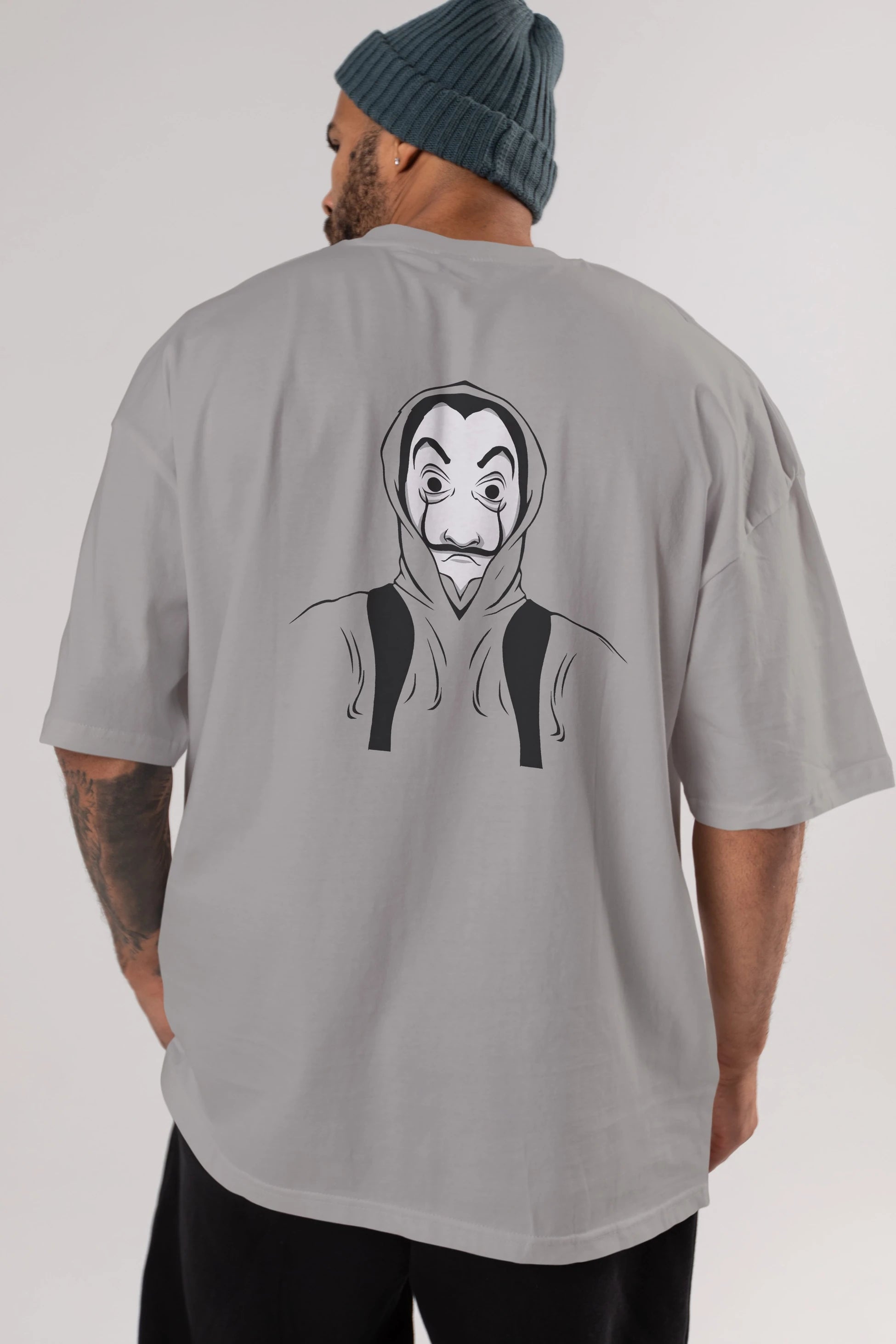 La Casa De Papel (7) Arka Baskılı Oversize t-shirt Erkek Kadın Unisex %100 Pamuk Bisiklet Yaka tişort