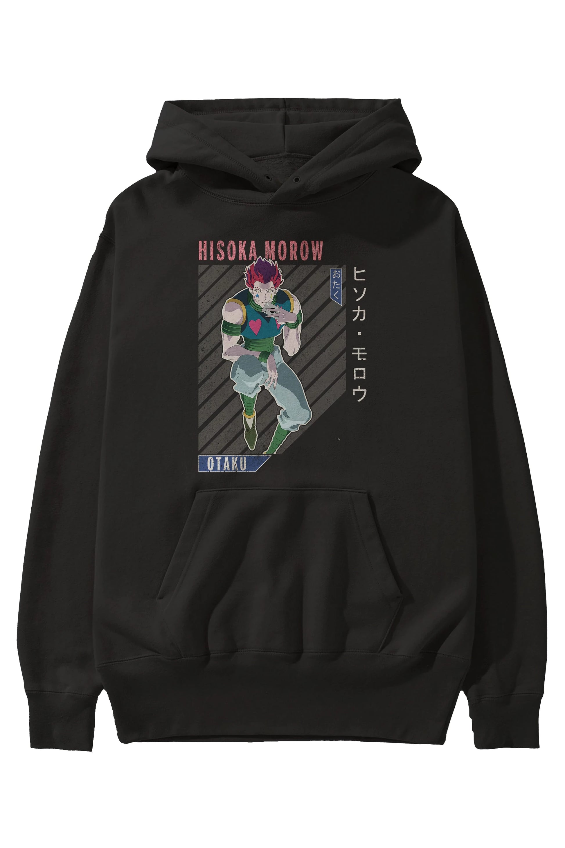 Hisoka Morow 2 2 Anime Ön Baskılı Hoodie Oversize Kapüşonlu Sweatshirt Erkek Kadın Unisex