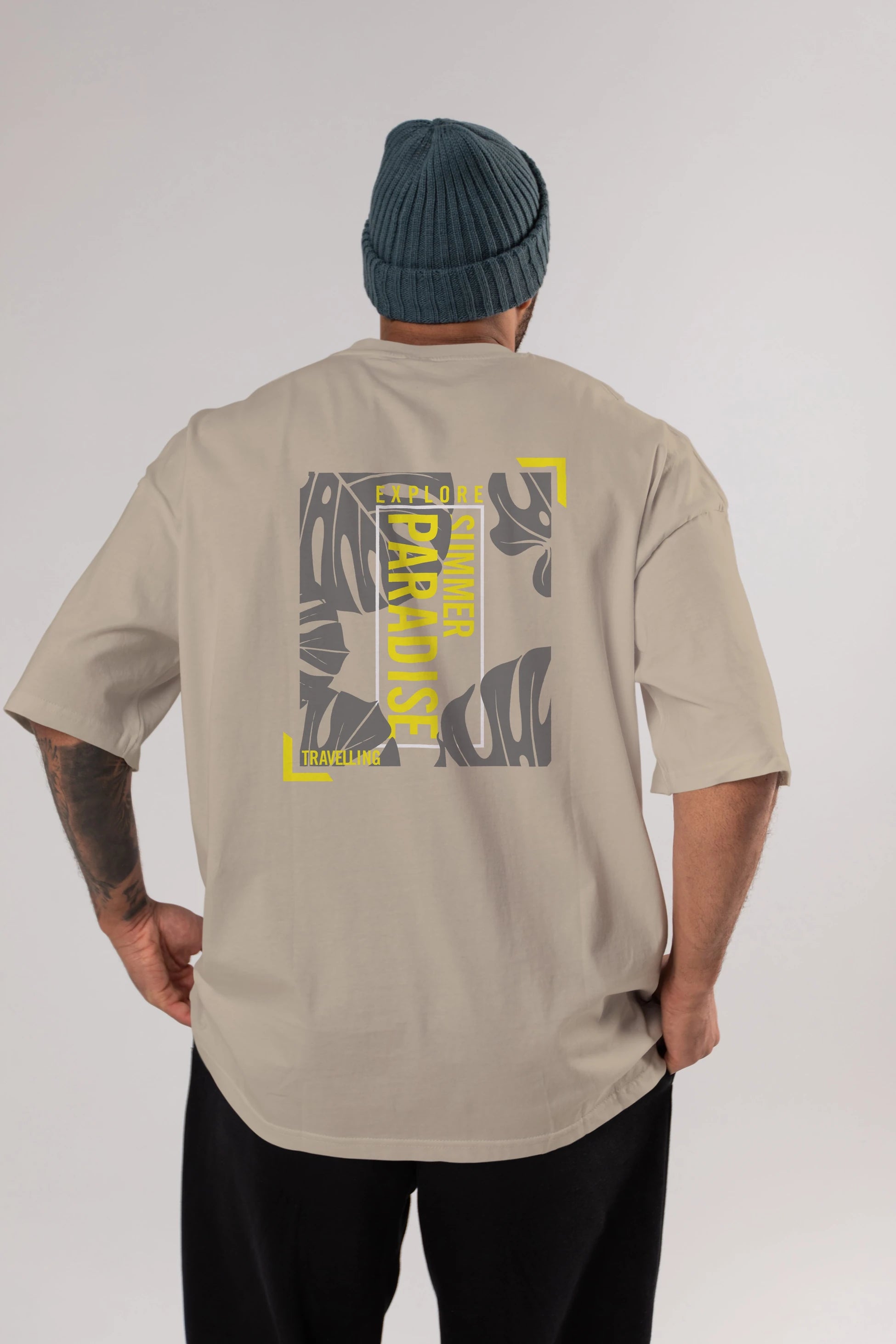 Explore Summer Arka Baskılı Oversize t-shirt Erkek Kadın Unisex