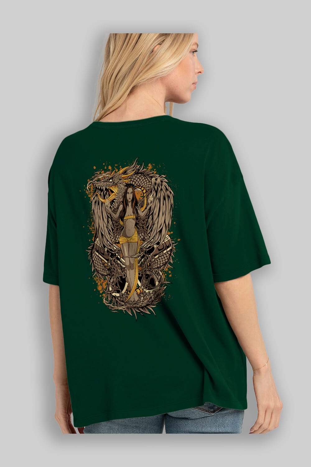 TRIBAL (3) Anime Arka Baskılı Oversize t-shirt Erkek Kadın Unisex
