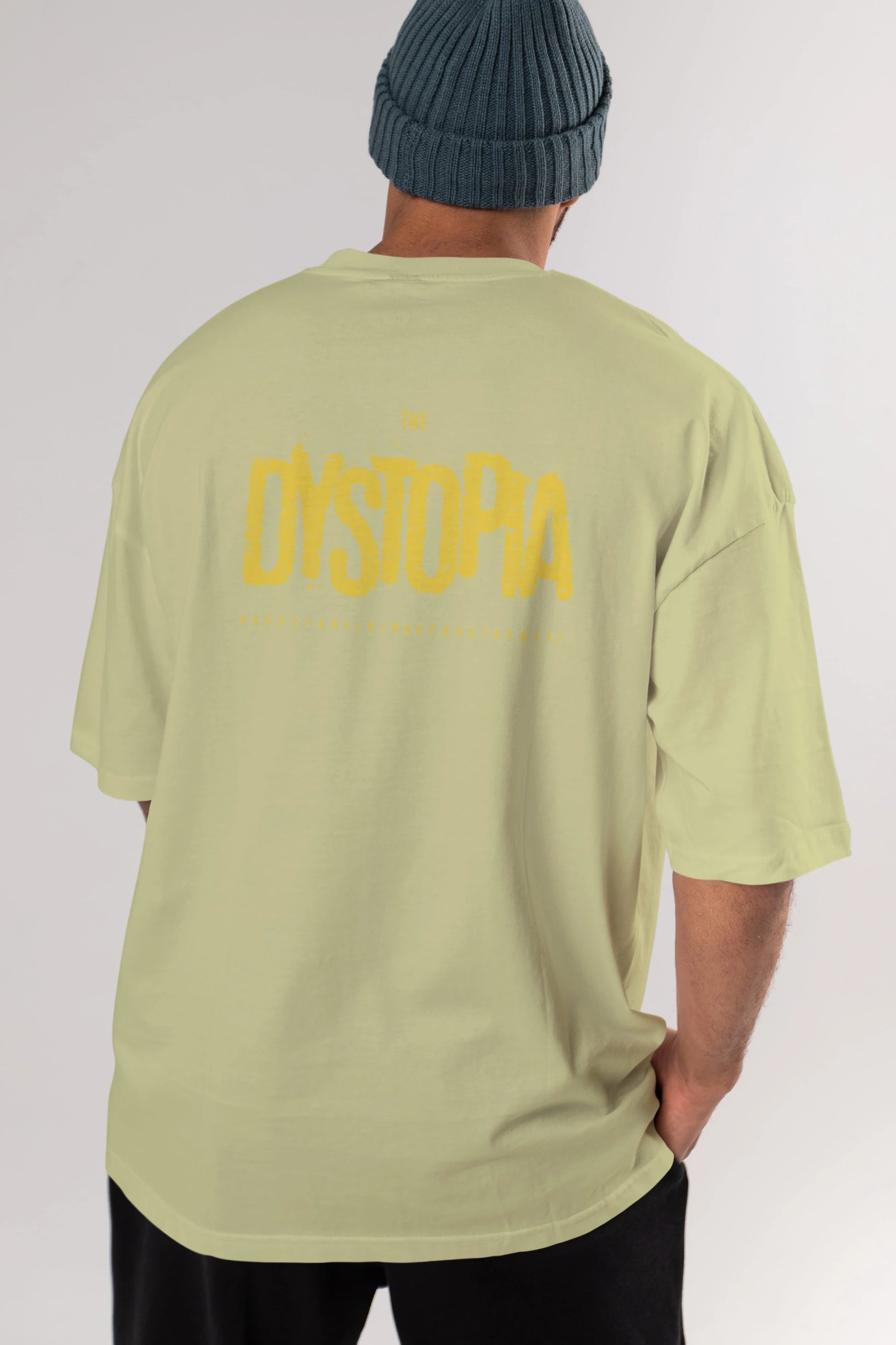 The Dystopia Arka Baskılı Oversize t-shirt Erkek Kadın Unisex