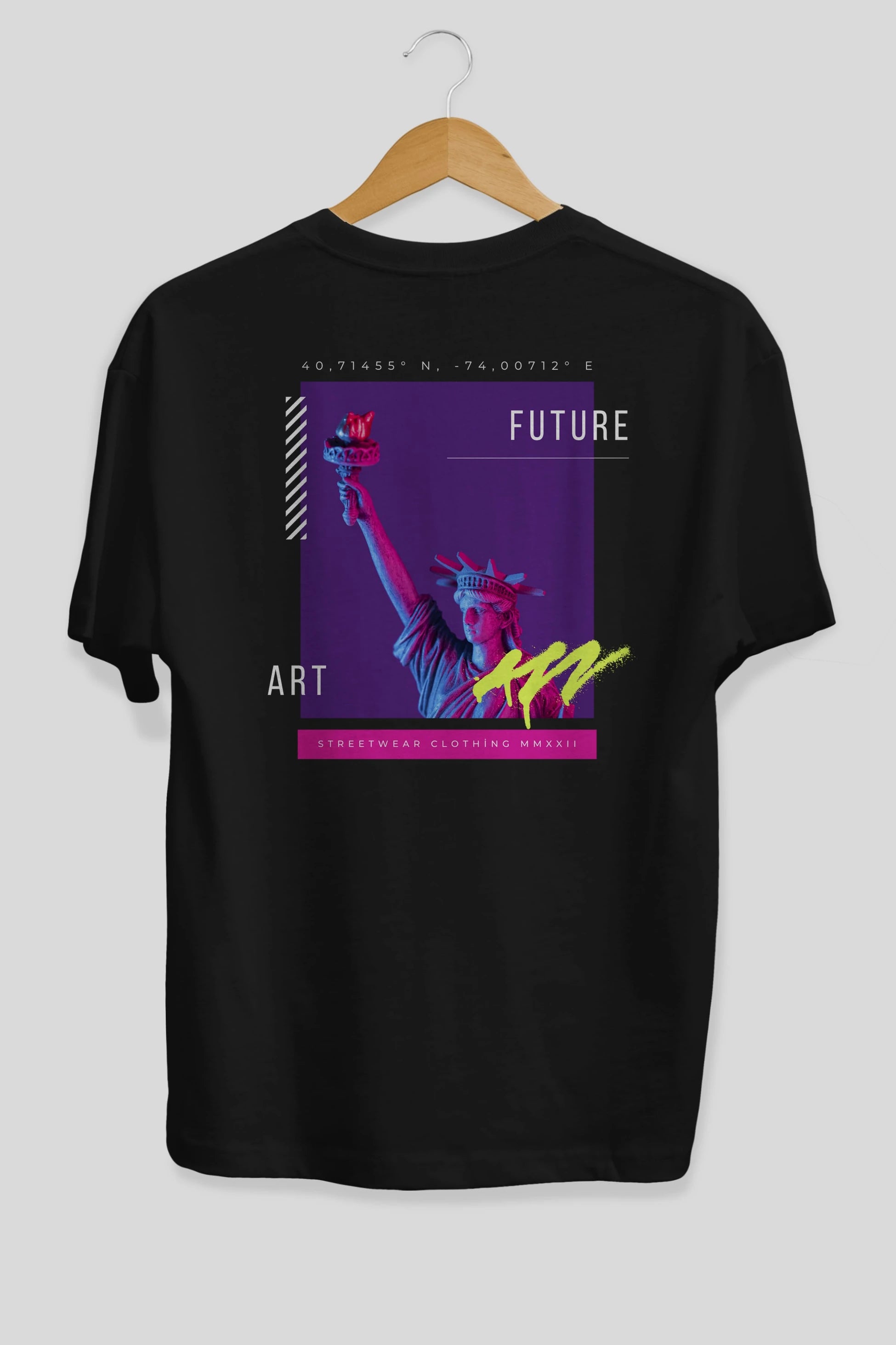 Future Streetwear Arka Baskılı Oversize t-shirt Erkek Kadın Unisex